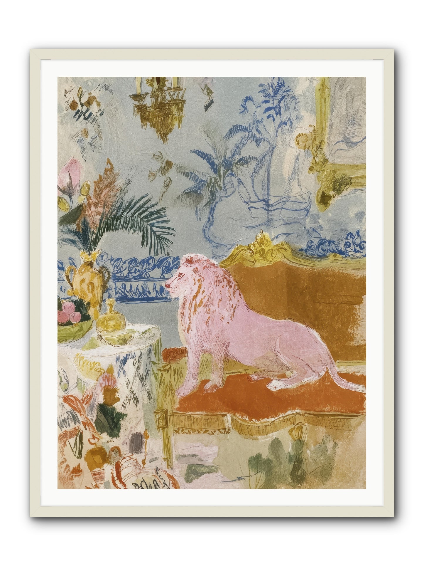 A Study in Lavender Smoke -- Framed Print - White 36x48