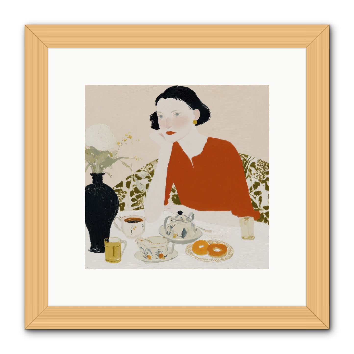 A Study in Simple Pleasure -- Framed Print - Natural 10x10