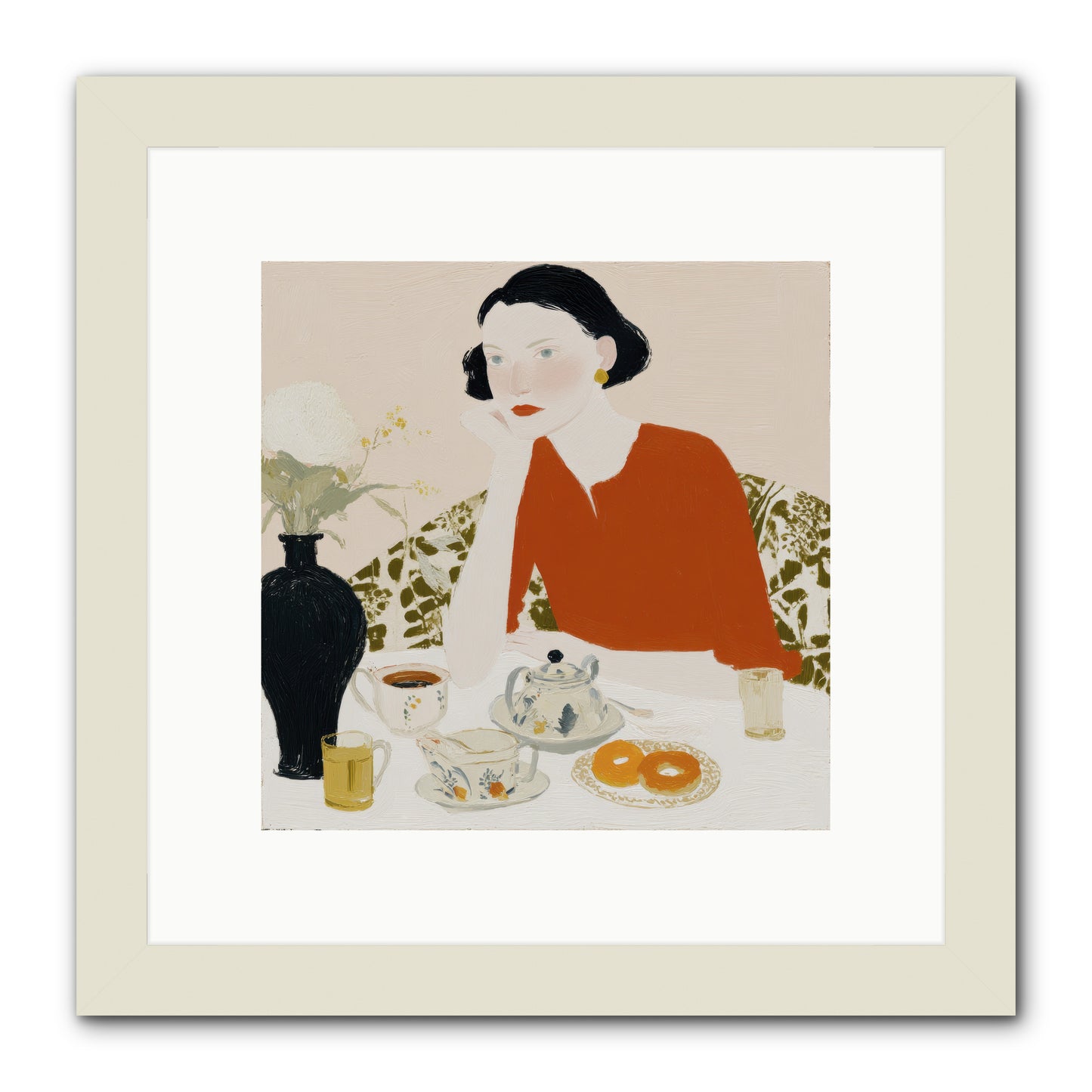 A Study in Simple Pleasure -- Framed Print - White 10x10