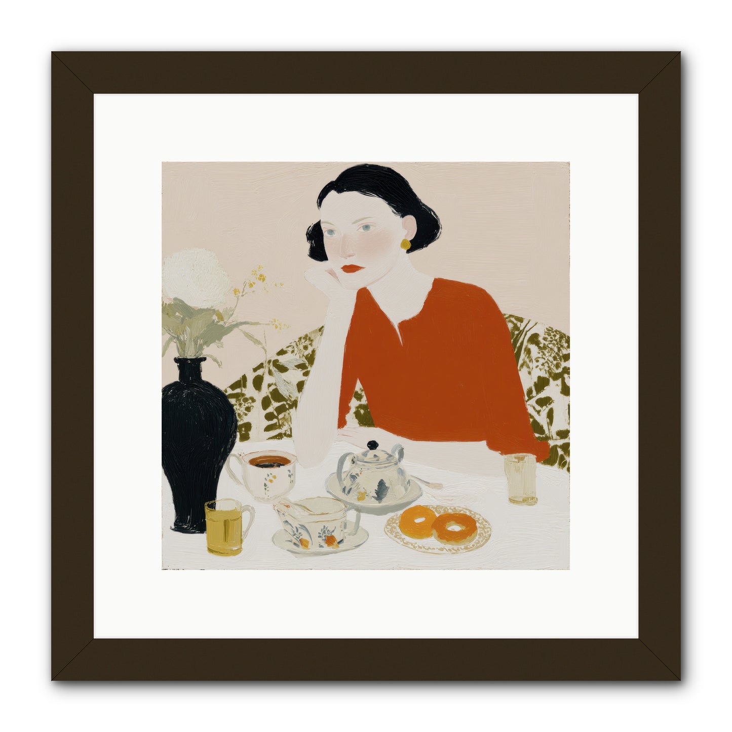 A Study in Simple Pleasure -- Framed Print - Black 12x12