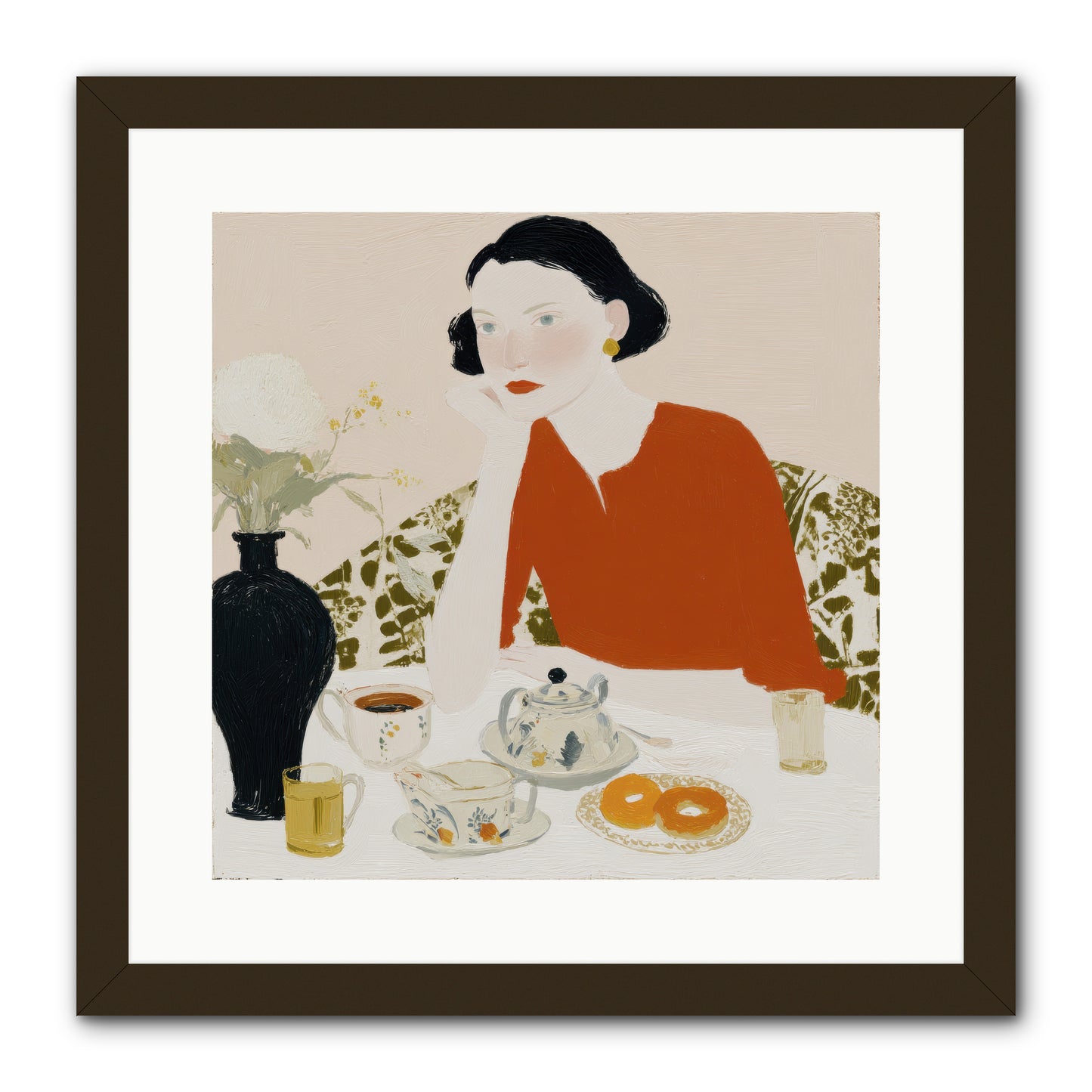 A Study in Simple Pleasure -- Framed Print - Black 16x16