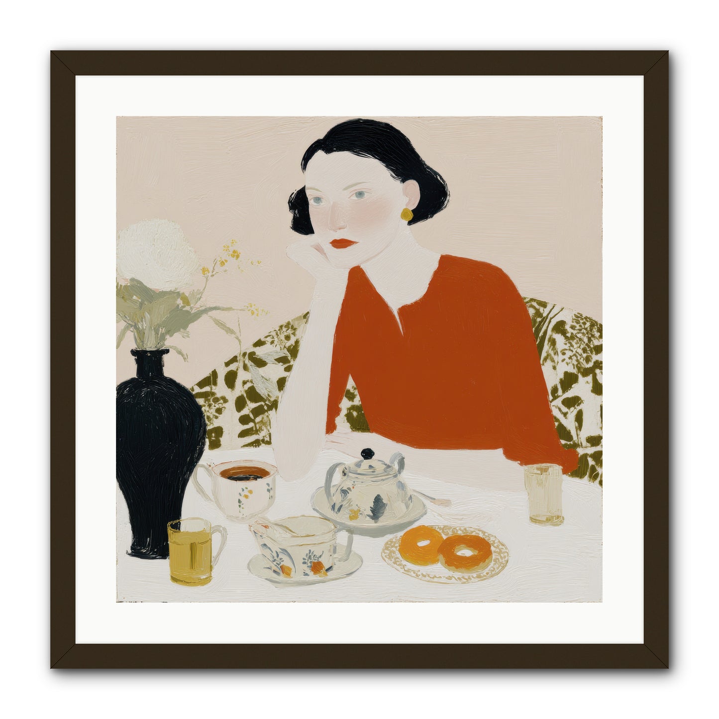 A Study in Simple Pleasure -- Framed Print - Black 24x24