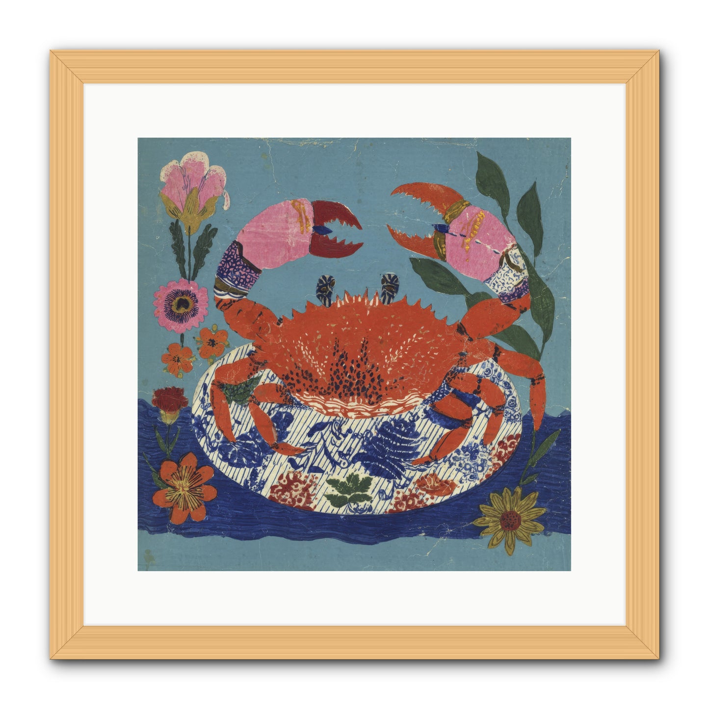 A Supper of Slight Intrigues -- Framed Print - Natural 16x16