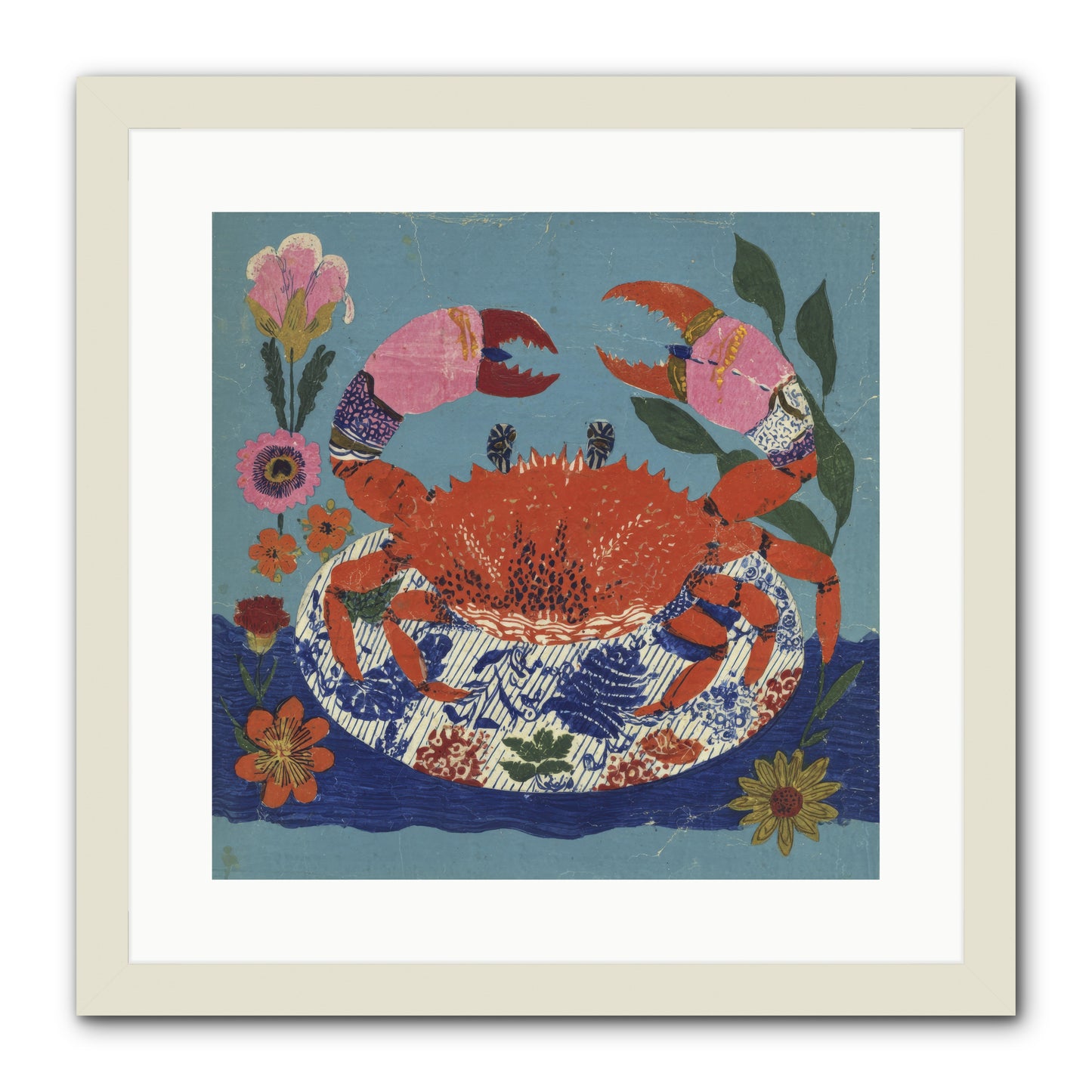 A Supper of Slight Intrigues -- Framed Print - White 16x16