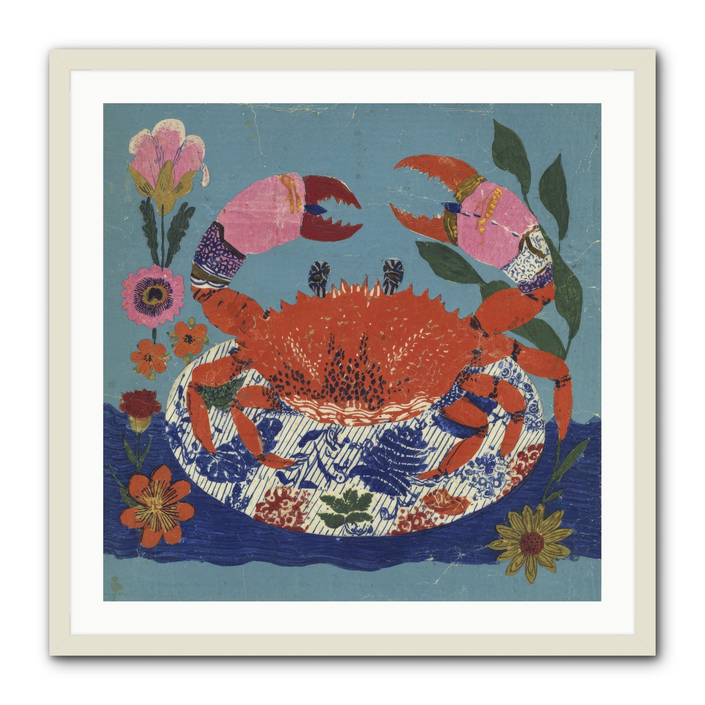 A Supper of Slight Intrigues -- Framed Print - White 30x30