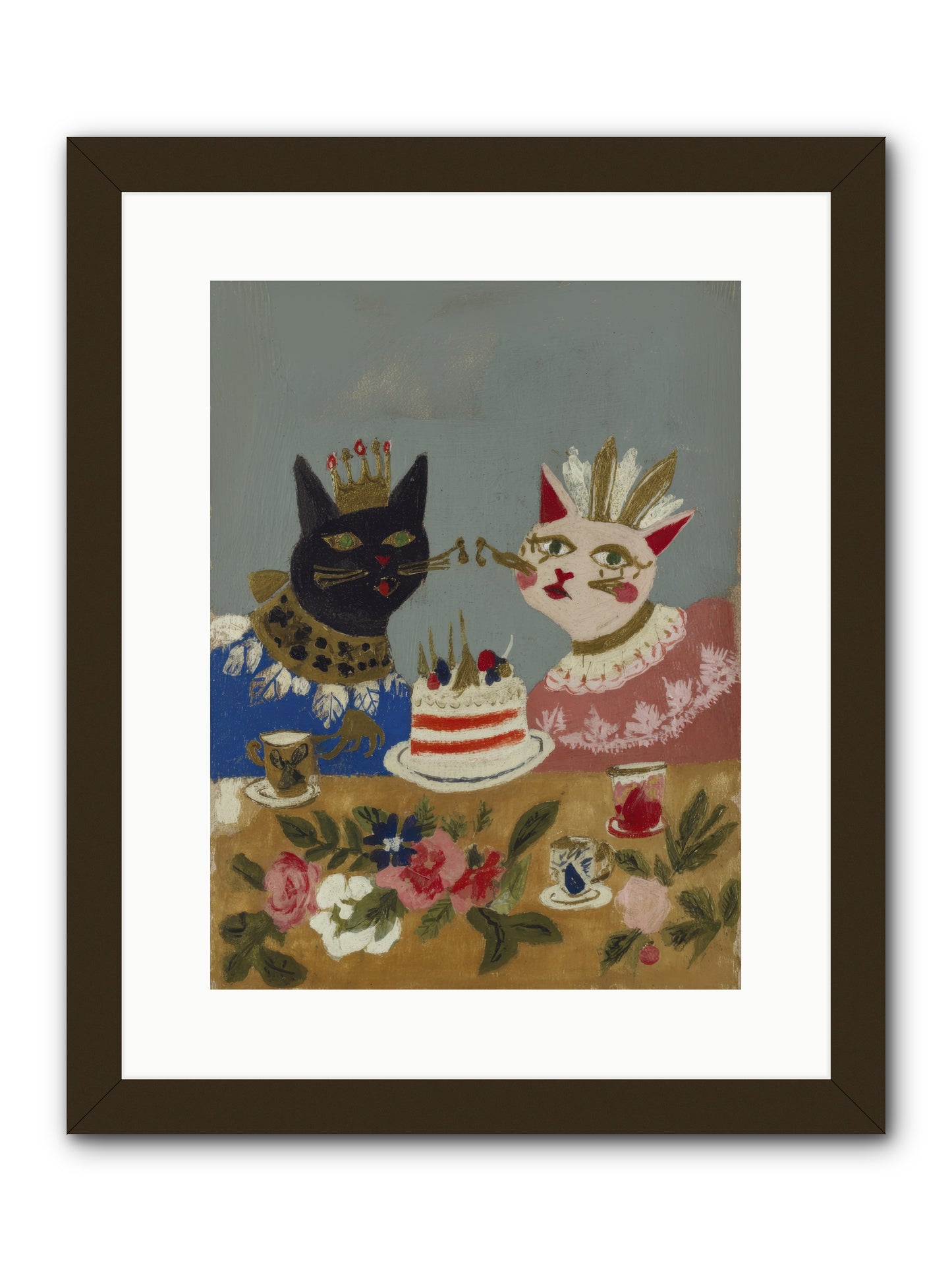 A Table Set For One More -- Framed Print - Black 12x16