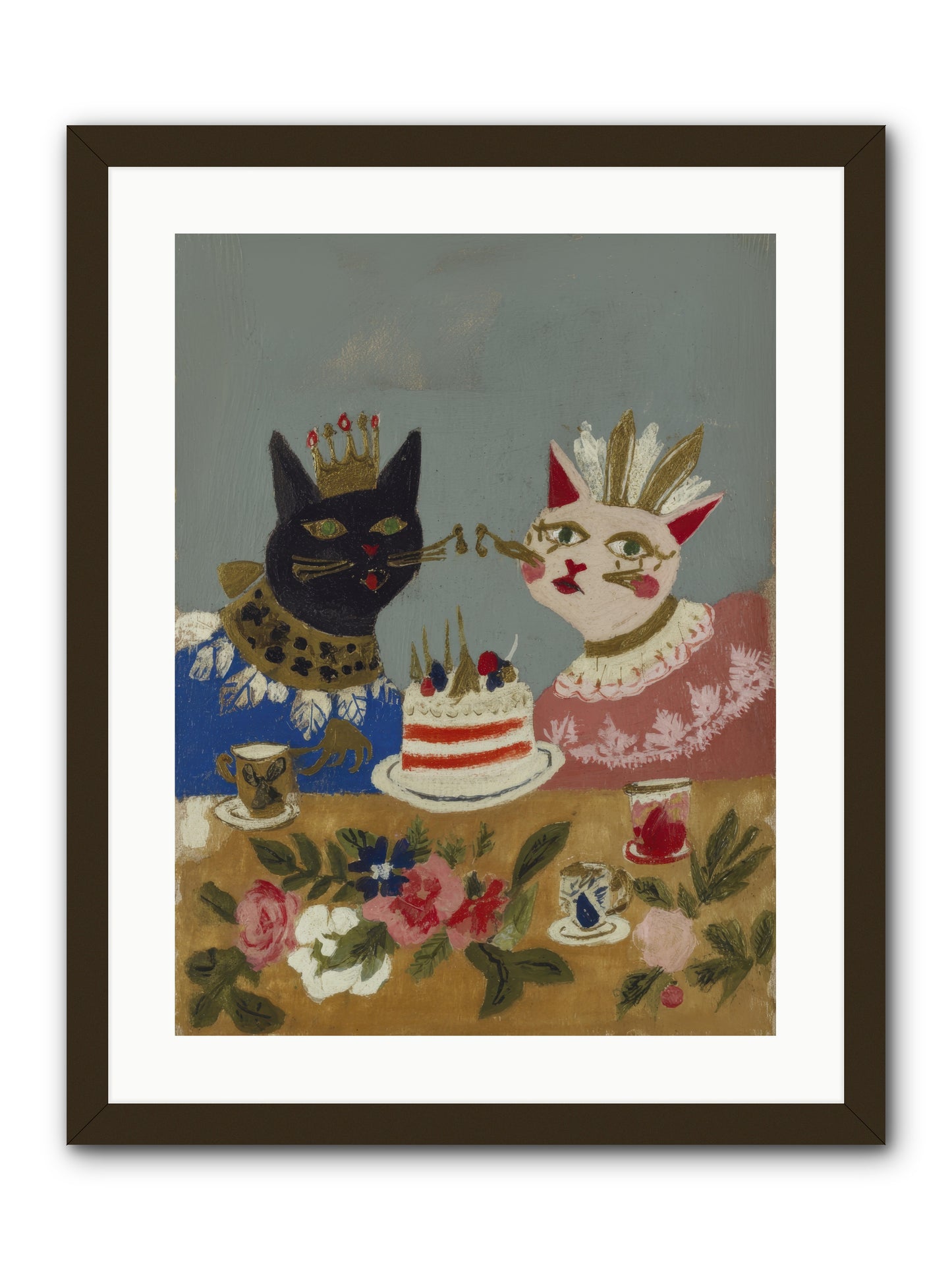 A Table Set For One More -- Framed Print - Black 18x24