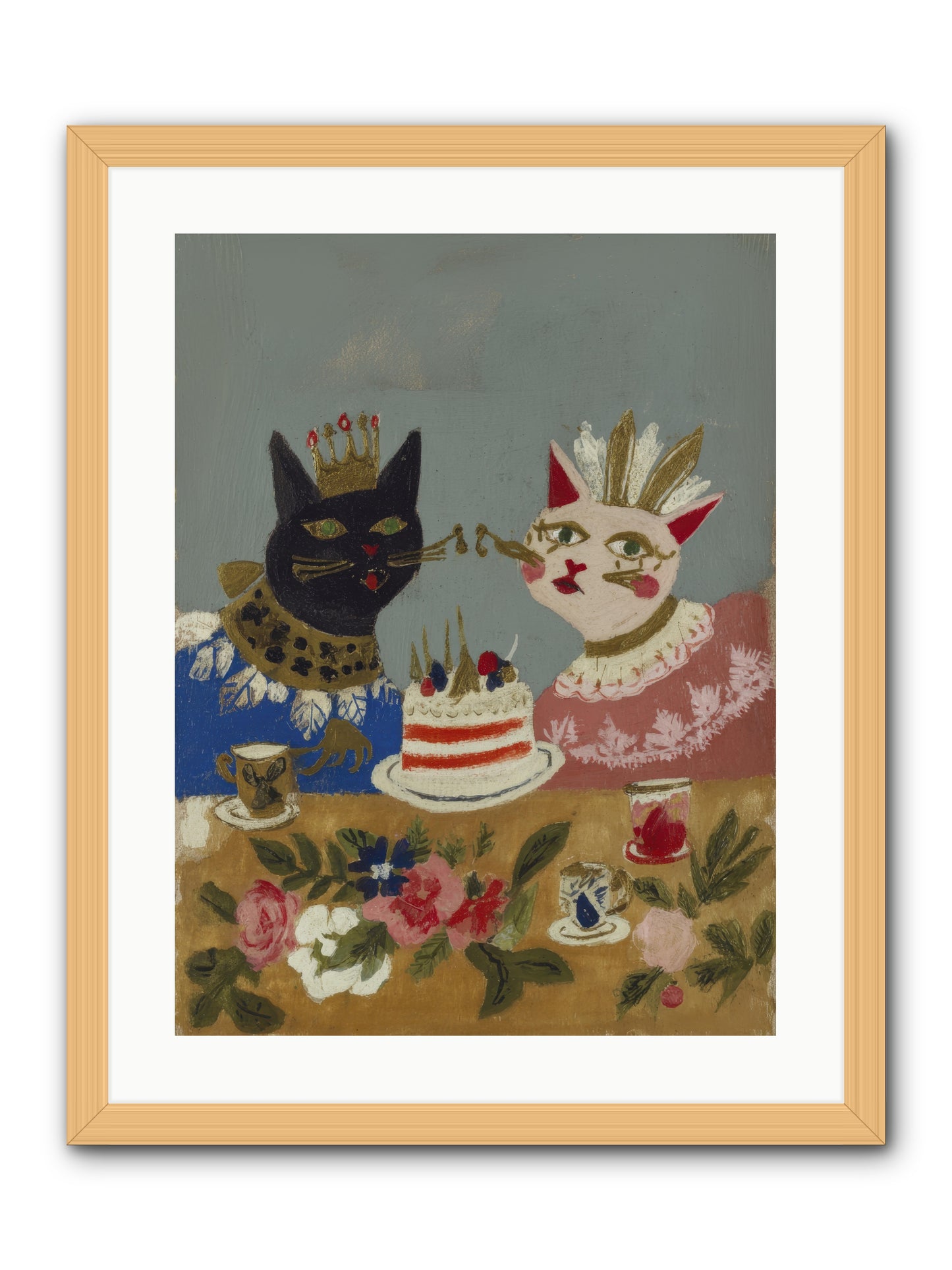 A Table Set For One More -- Framed Print - Natural 18x24