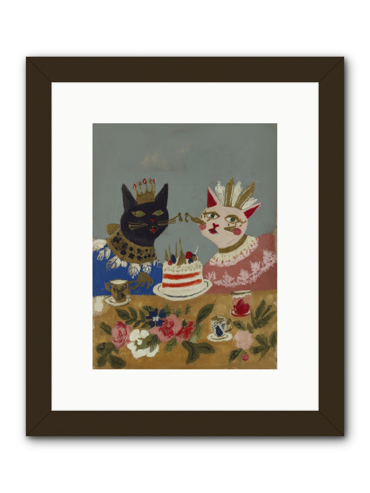 A Table Set For One More -- Framed Print - Black 9x12