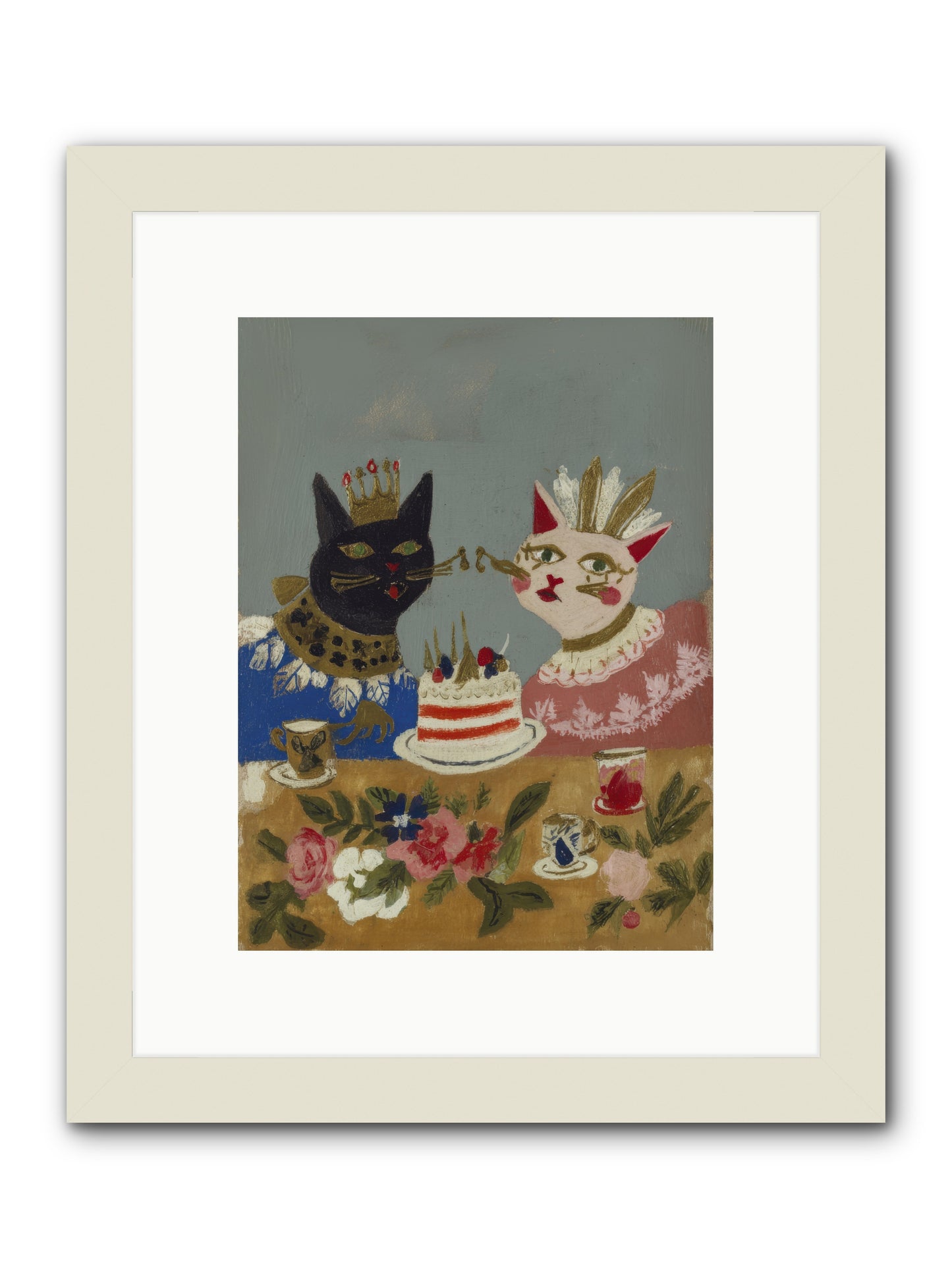 A Table Set For One More -- Framed Print - White 9x12