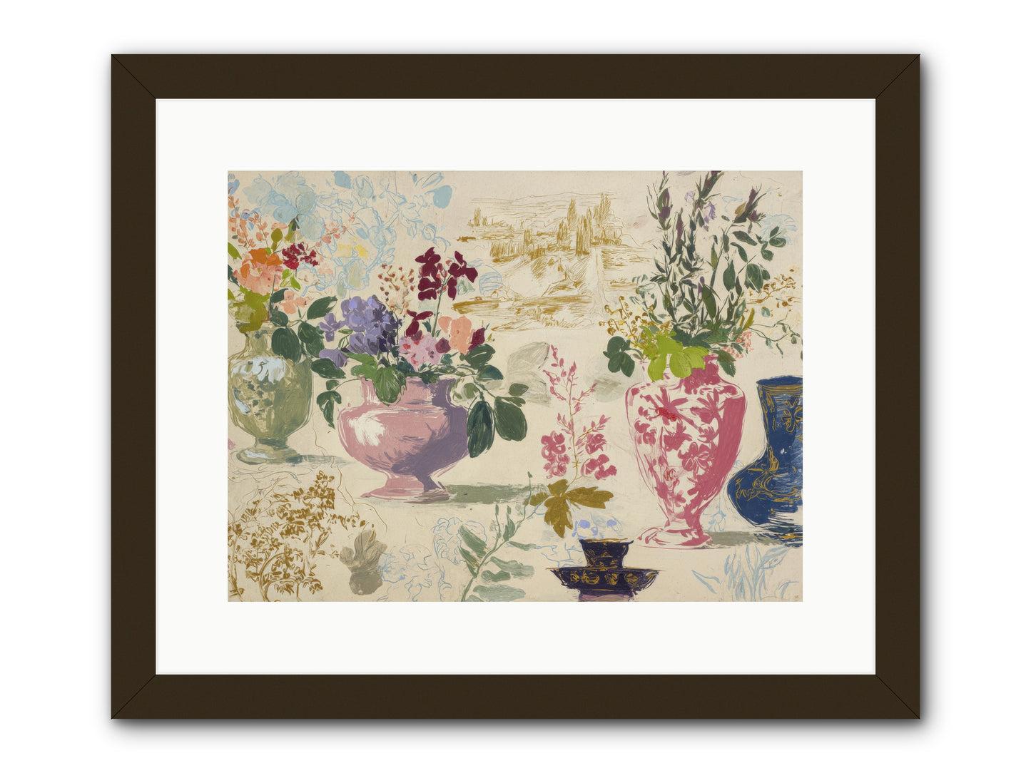 A Theory of Teacups -- Framed Print - Black 16x12