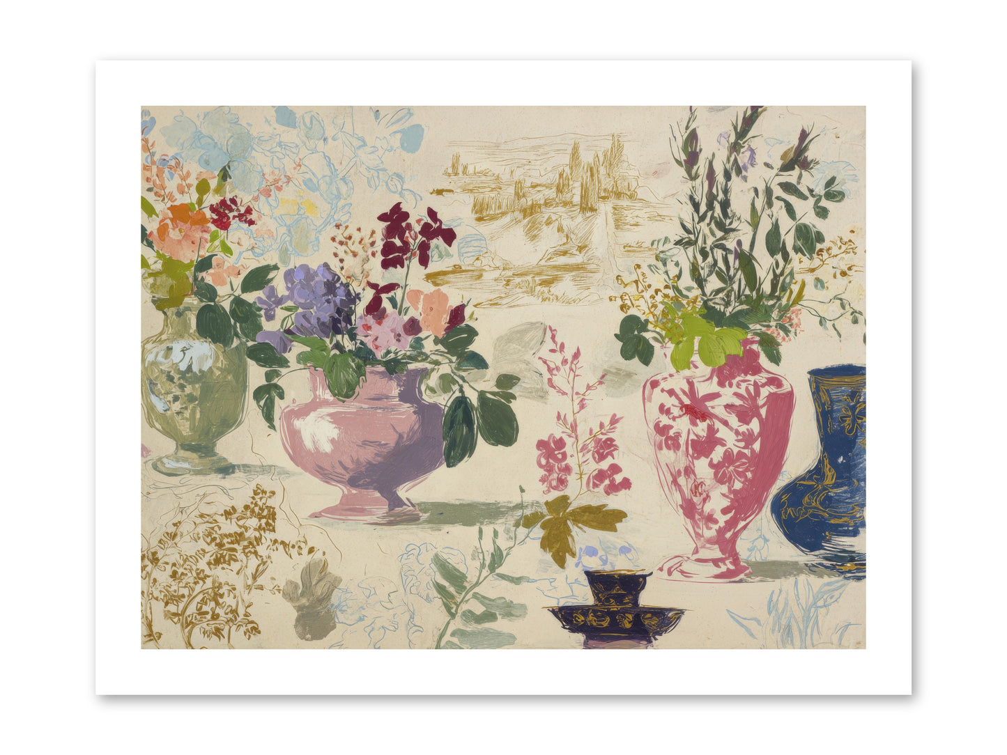 A Theory of Teacups -- Loose Canvas Print 16x12