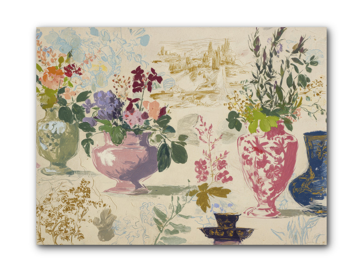 A Theory of Teacups -- Wrapped Canvas 12x9