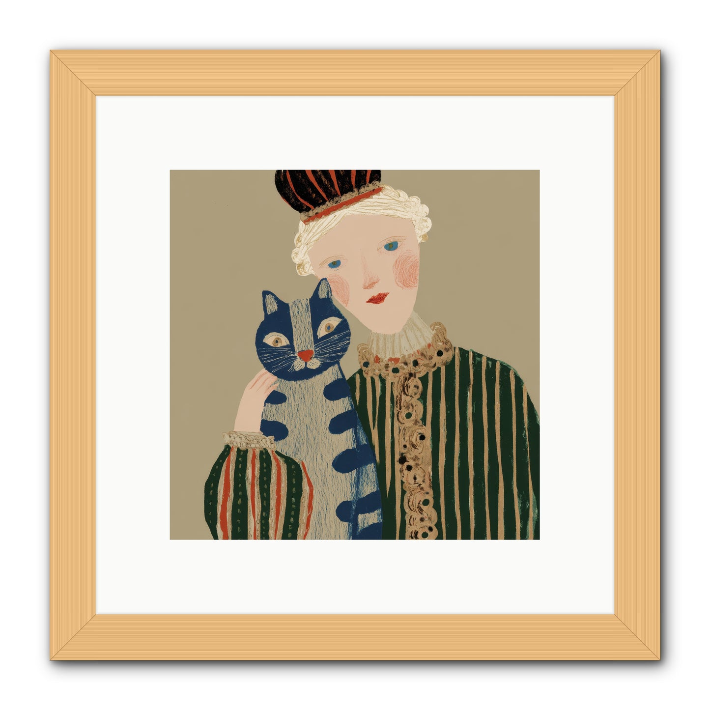A Trace of Gold -- Framed Print - Natural 10x10