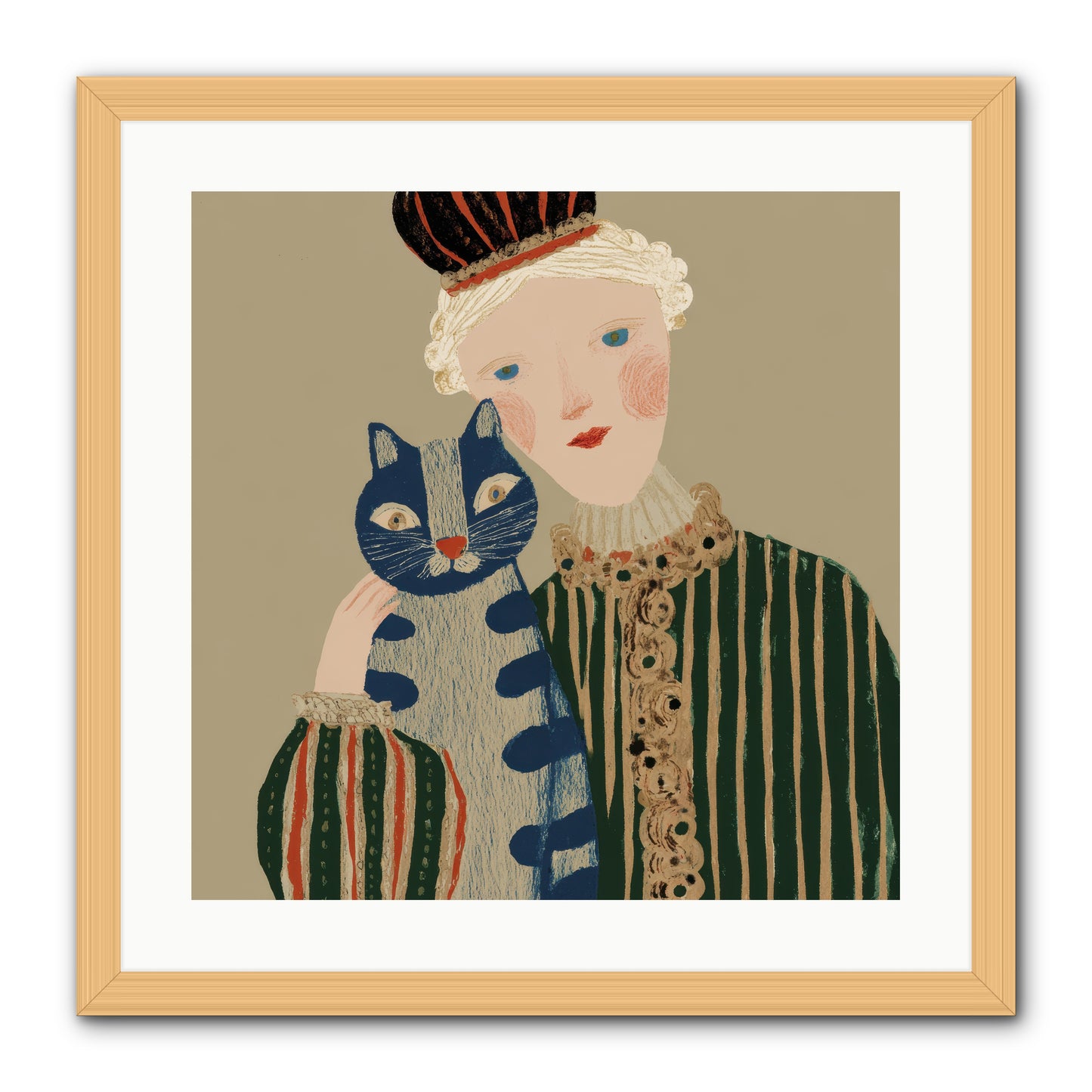 A Trace of Gold -- Framed Print - Natural 20x20