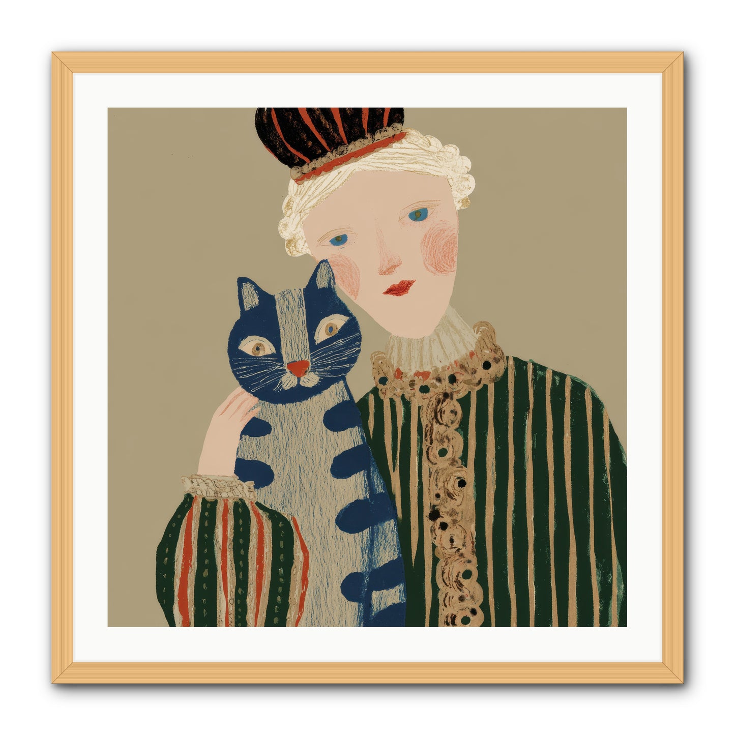 A Trace of Gold -- Framed Print - Natural 30x30