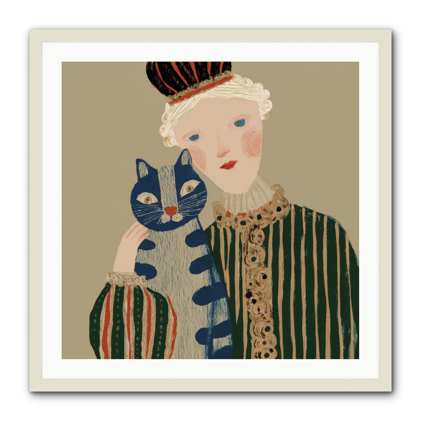 A Trace of Gold -- Framed Print - White 30x30