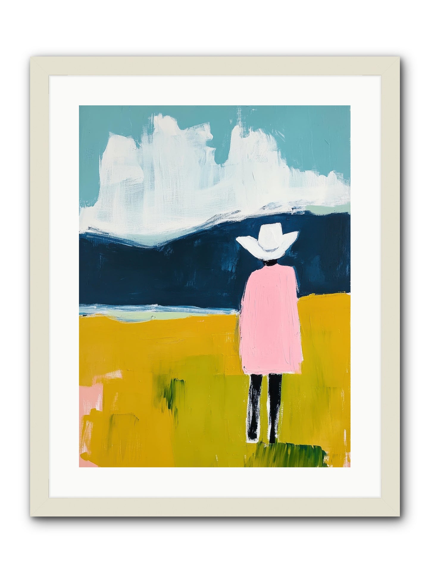 Abandoned Corral -- Framed Print - White 18x24