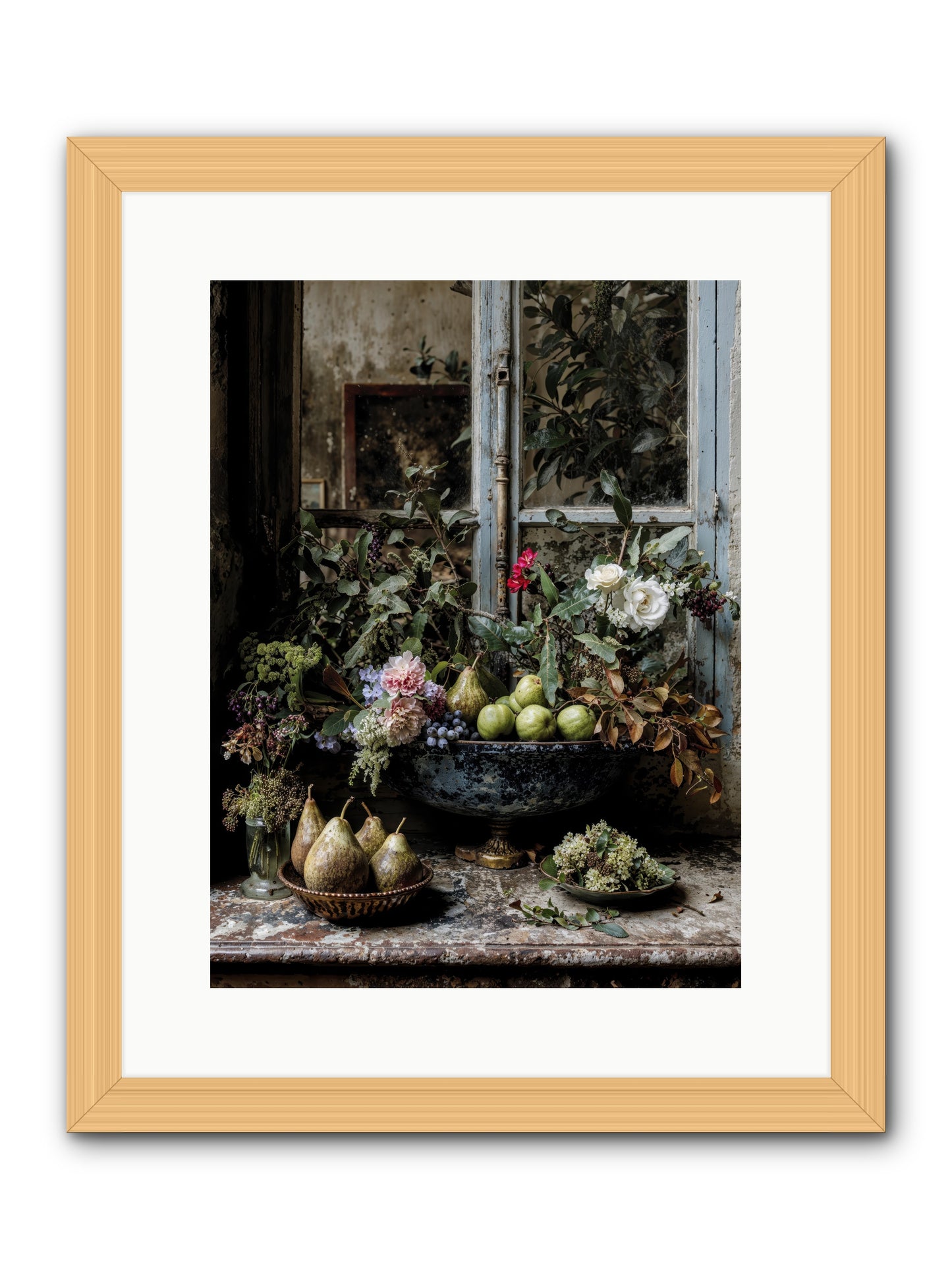 Abbondanza -- Framed Print - Natural 12x16