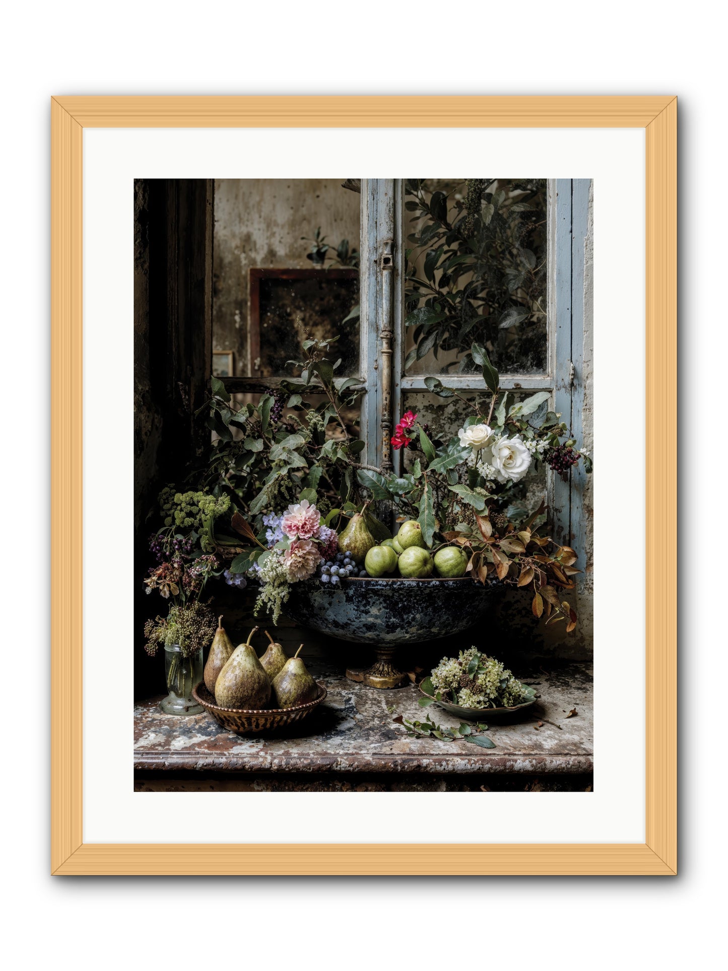 Abbondanza -- Framed Print - Natural 18x24