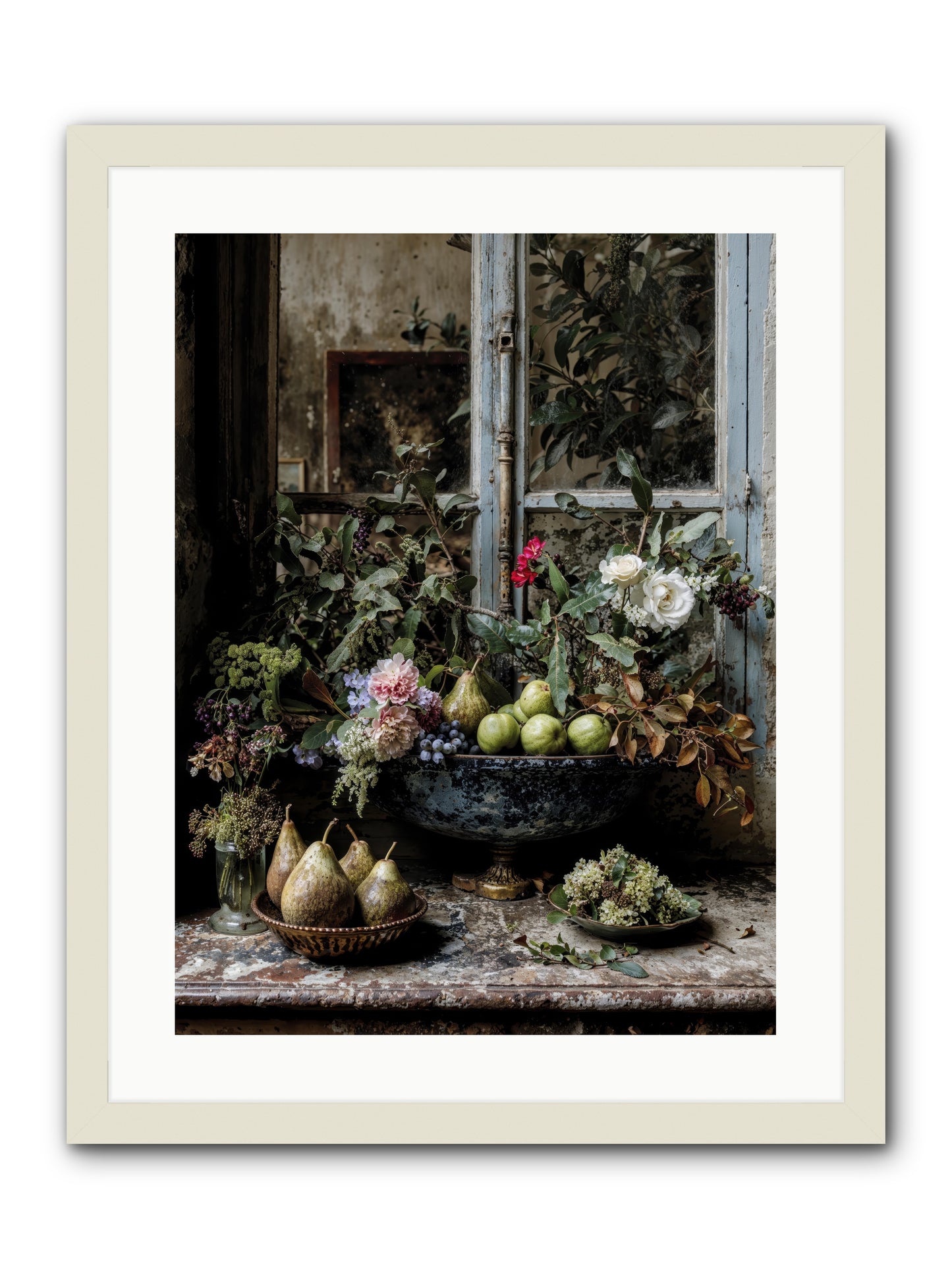 Abbondanza -- Framed Print - White 18x24