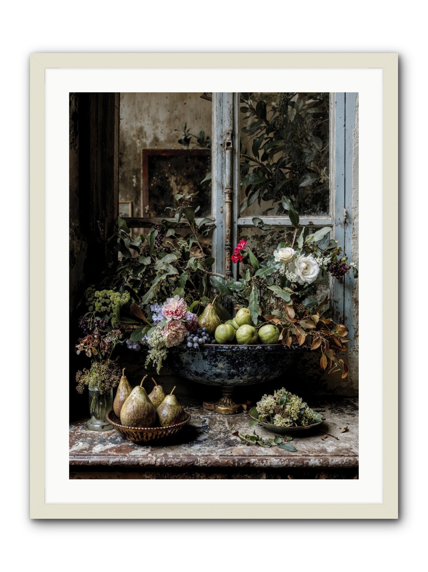 Abbondanza -- Framed Print - White 24x32