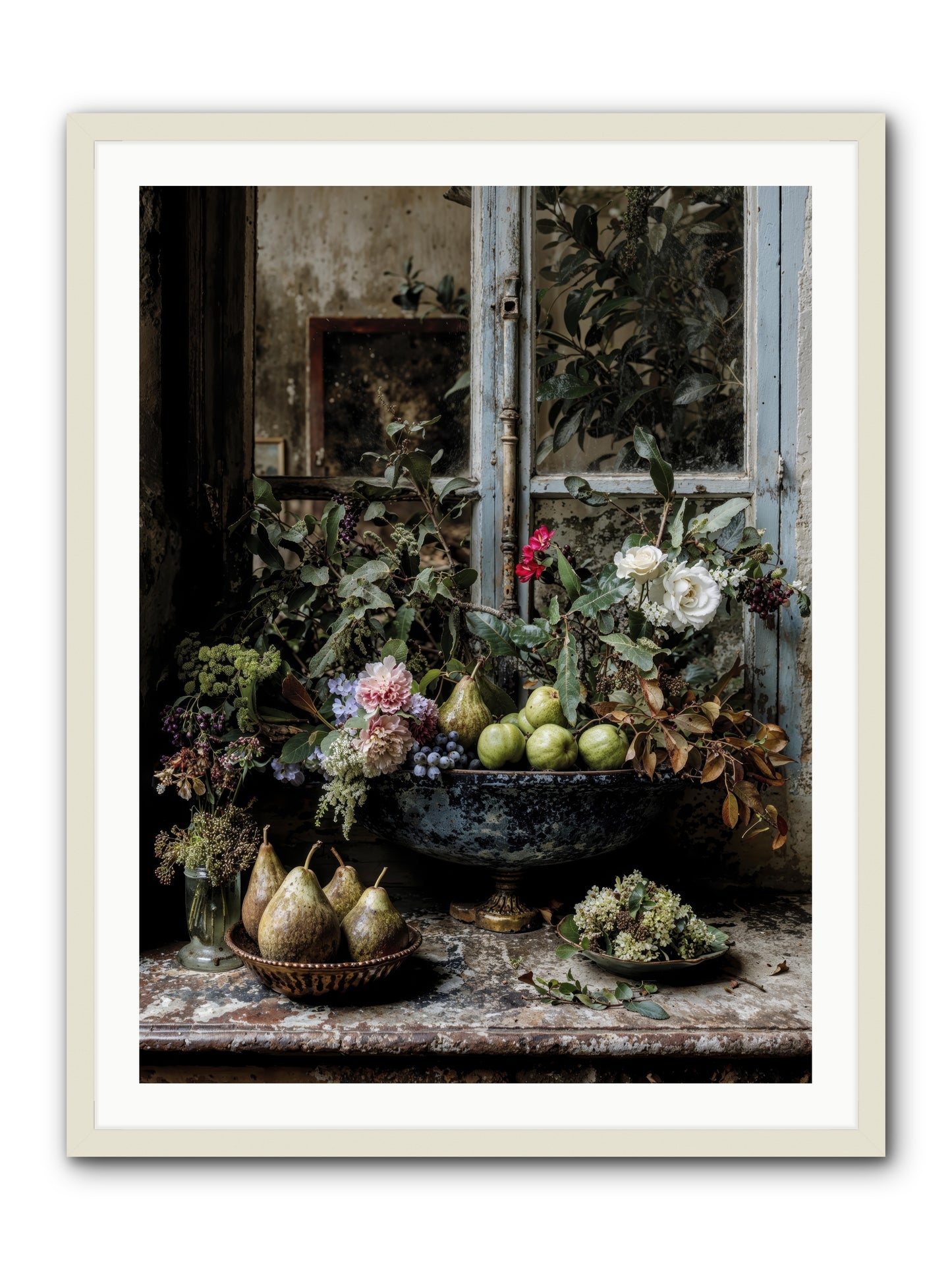 Abbondanza -- Framed Print - White 30x40