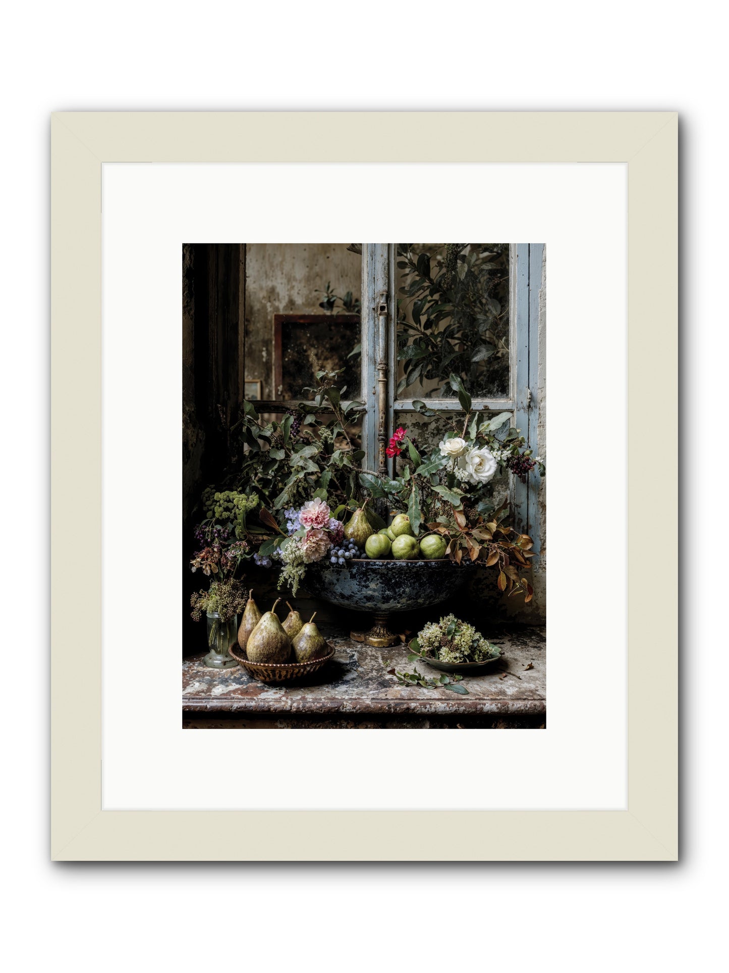 Abbondanza -- Framed Print - White 9x12