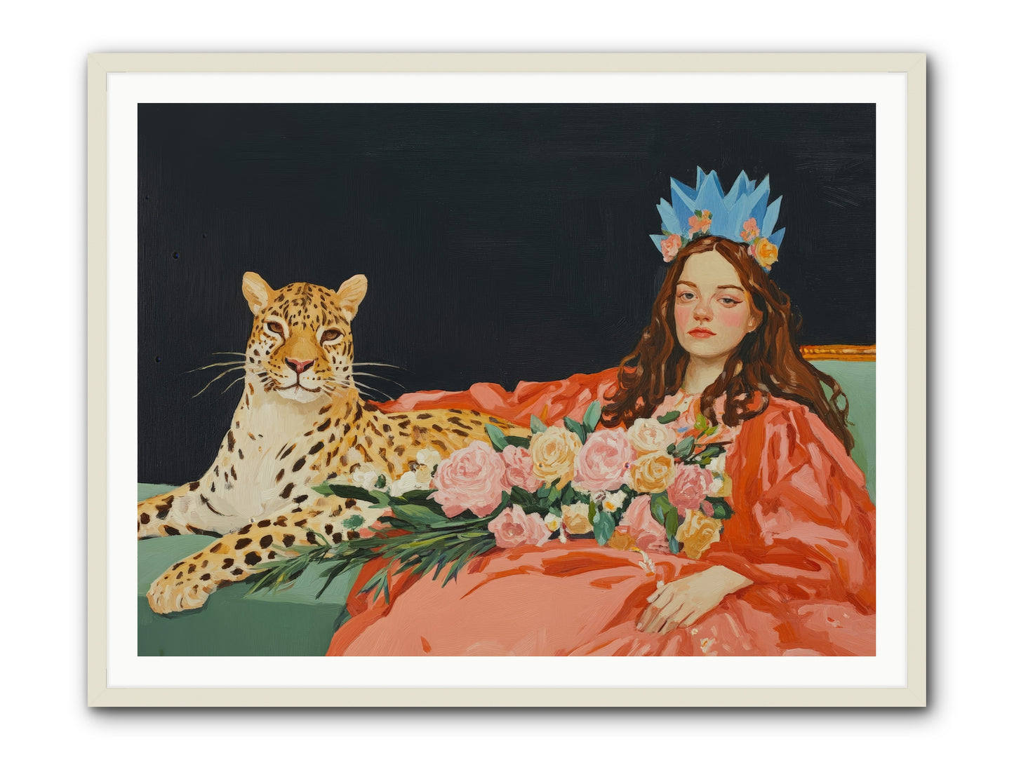 According to Lily LightRez2 -- Framed Print - White 48x36