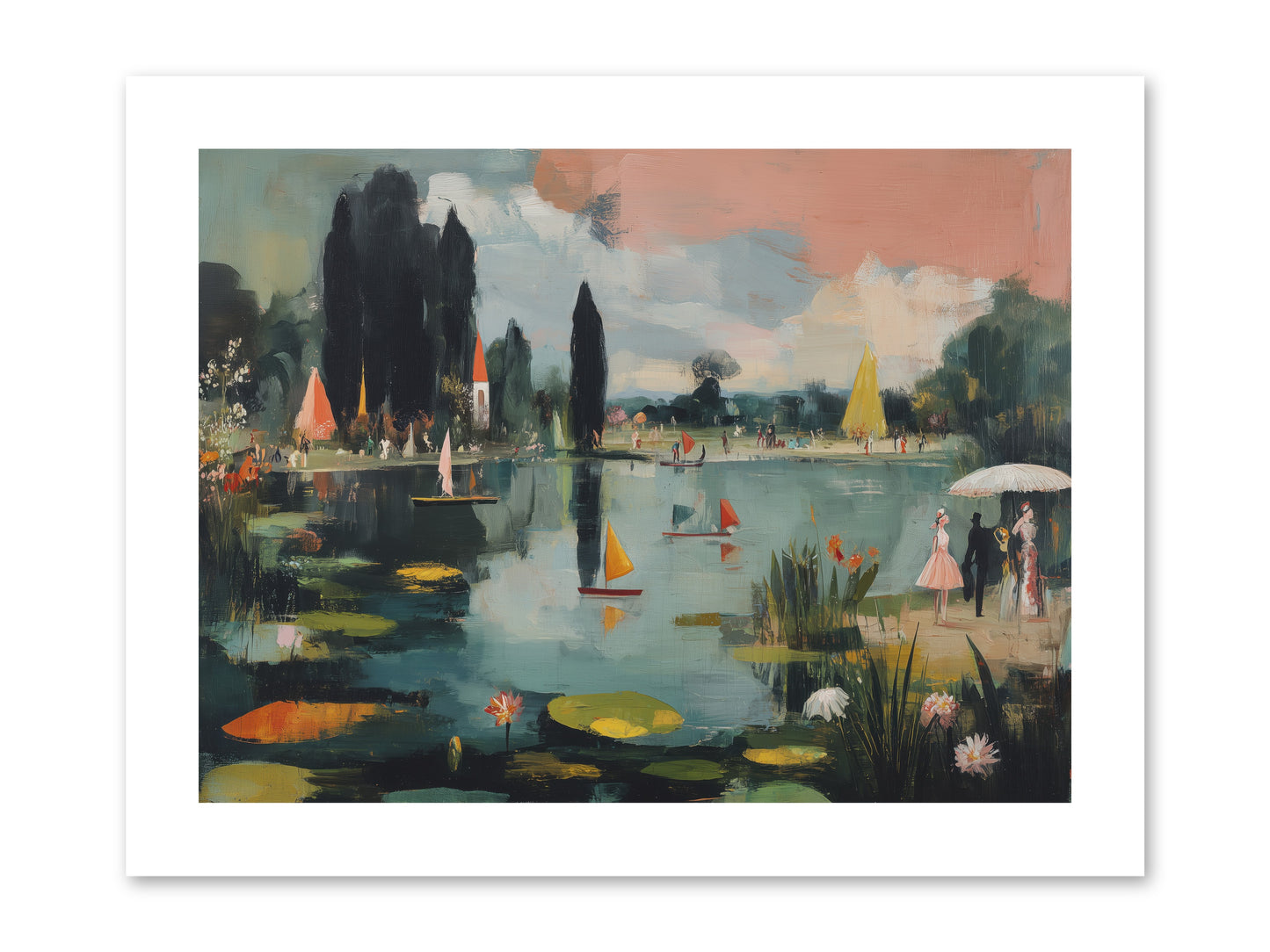 Across Still Waters -- Loose Canvas Print 12x9