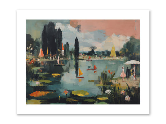 Across Still Waters -- Paper Print 12x9