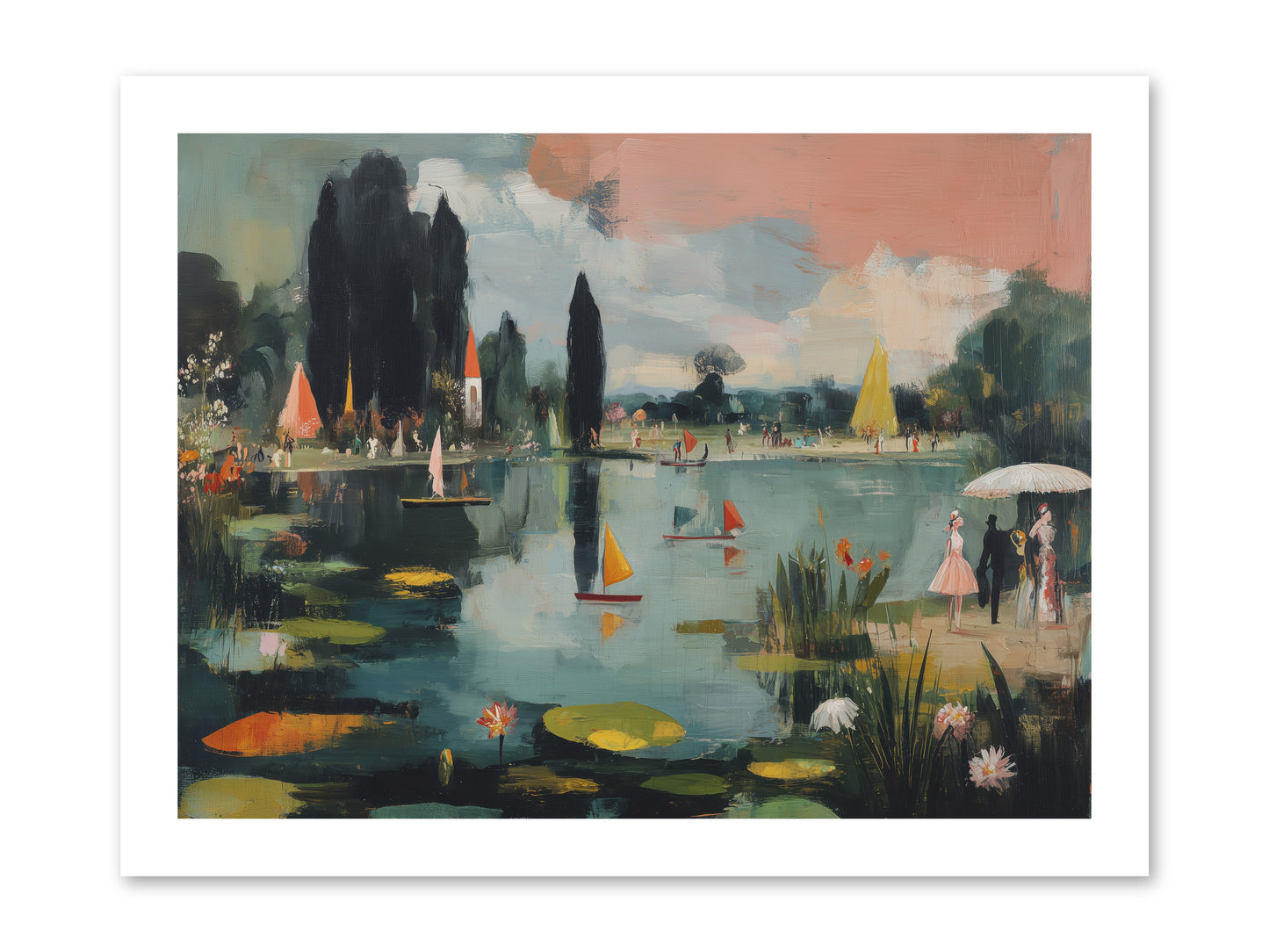 Across Still Waters -- Paper Print 16x12