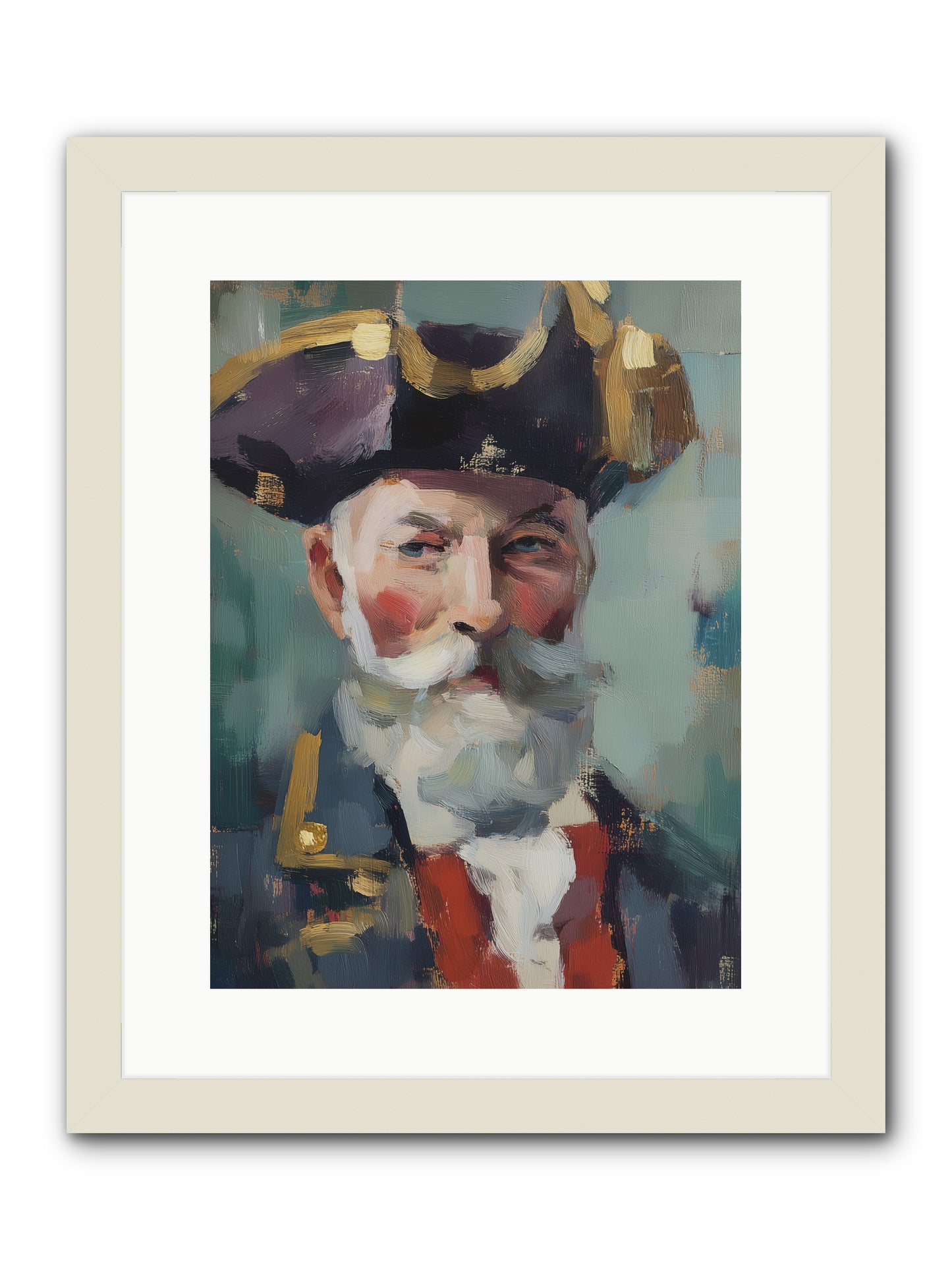 Admiral of Ocean's Heart -- Framed Print - White 12x16