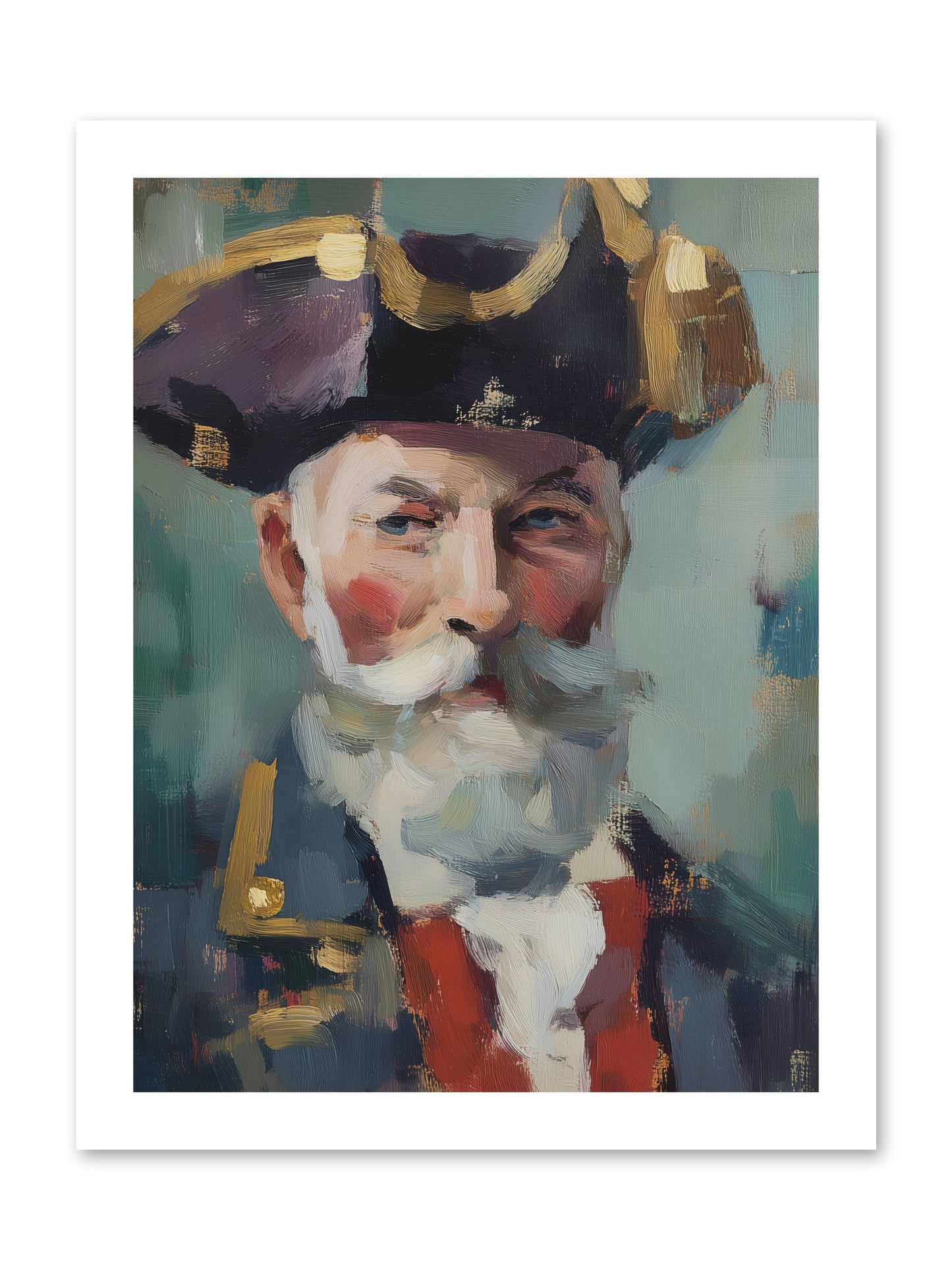 Admiral of Ocean's Heart -- Loose Canvas Print 12x16