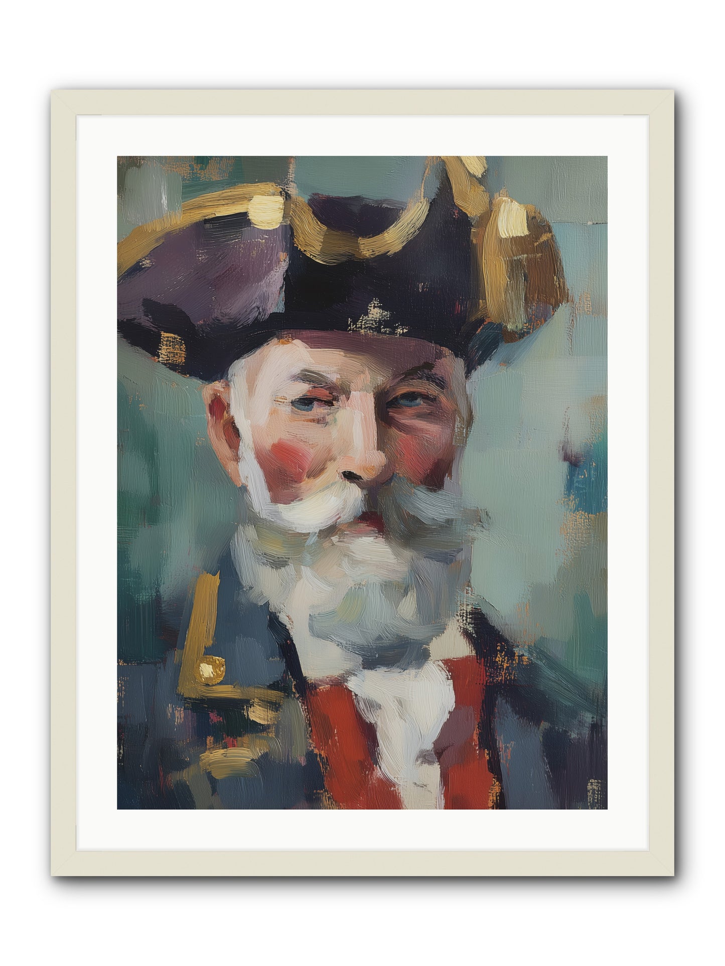 Admiral of Ocean's Heart -- Framed Print - White 24x32