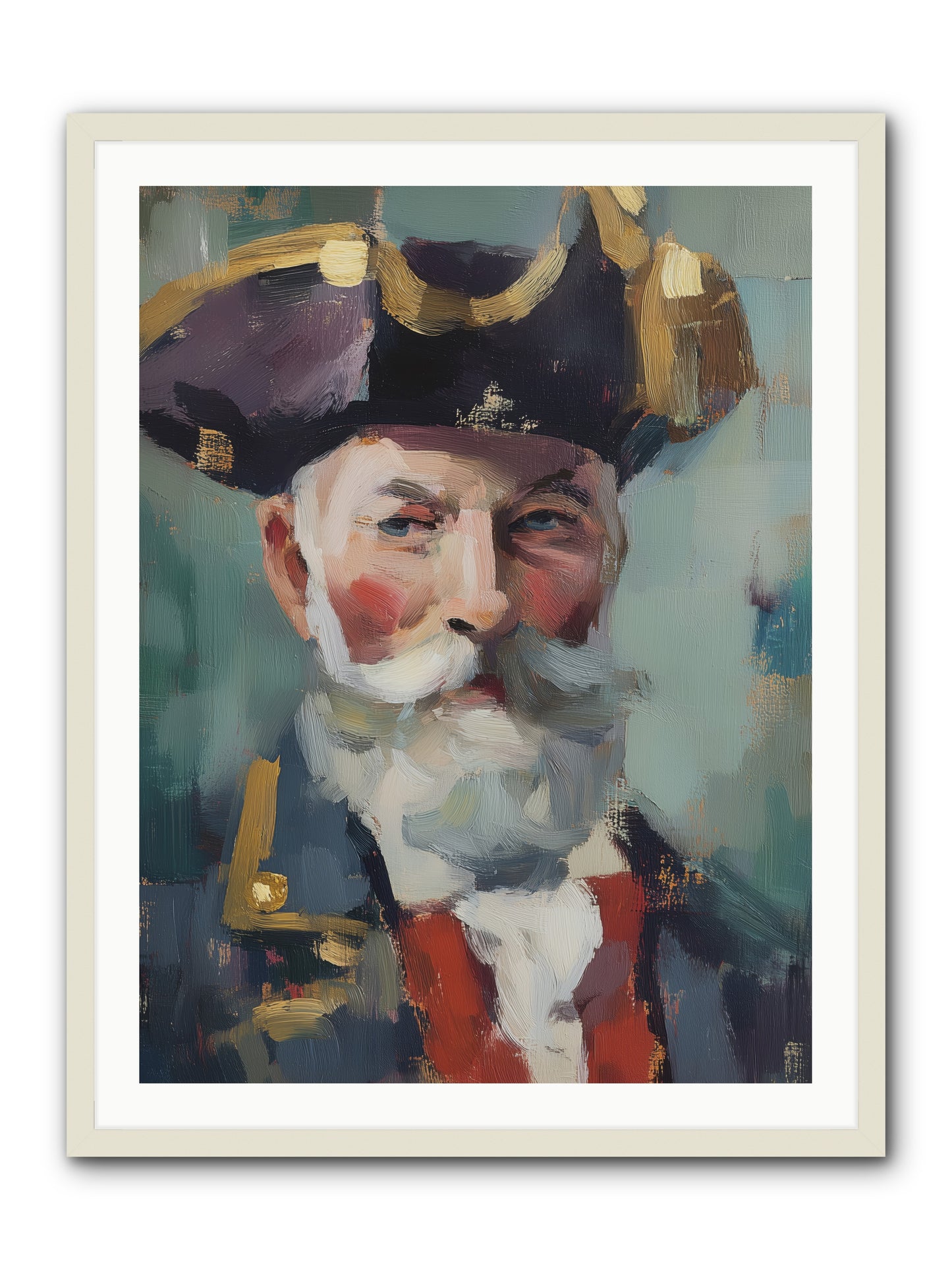 Admiral of Ocean's Heart -- Framed Print - White 30x40