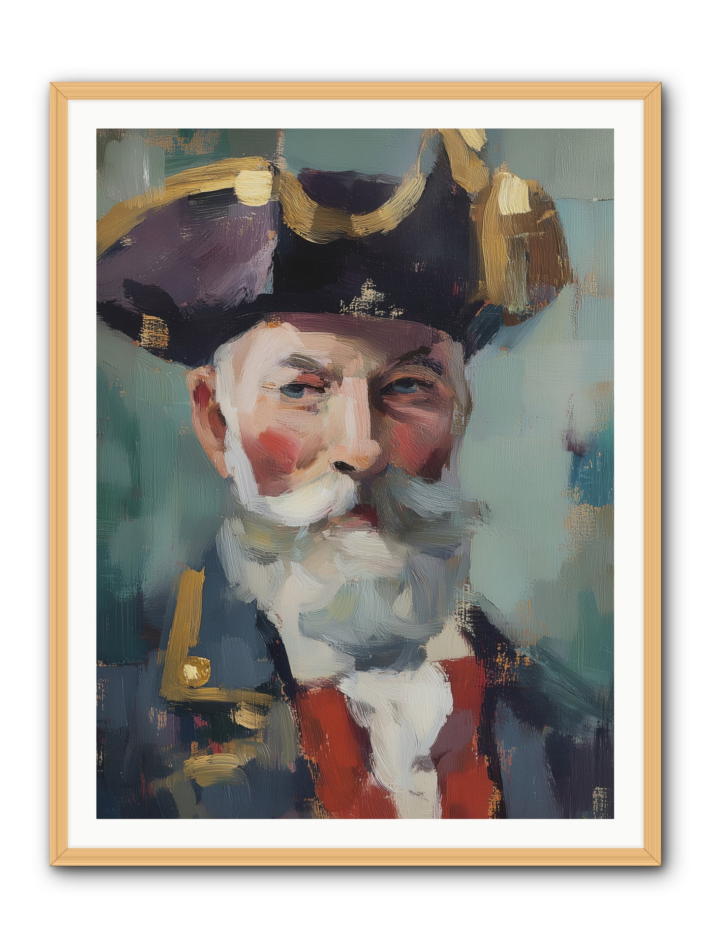 Admiral of Ocean's Heart -- Framed Print - Natural 36x48