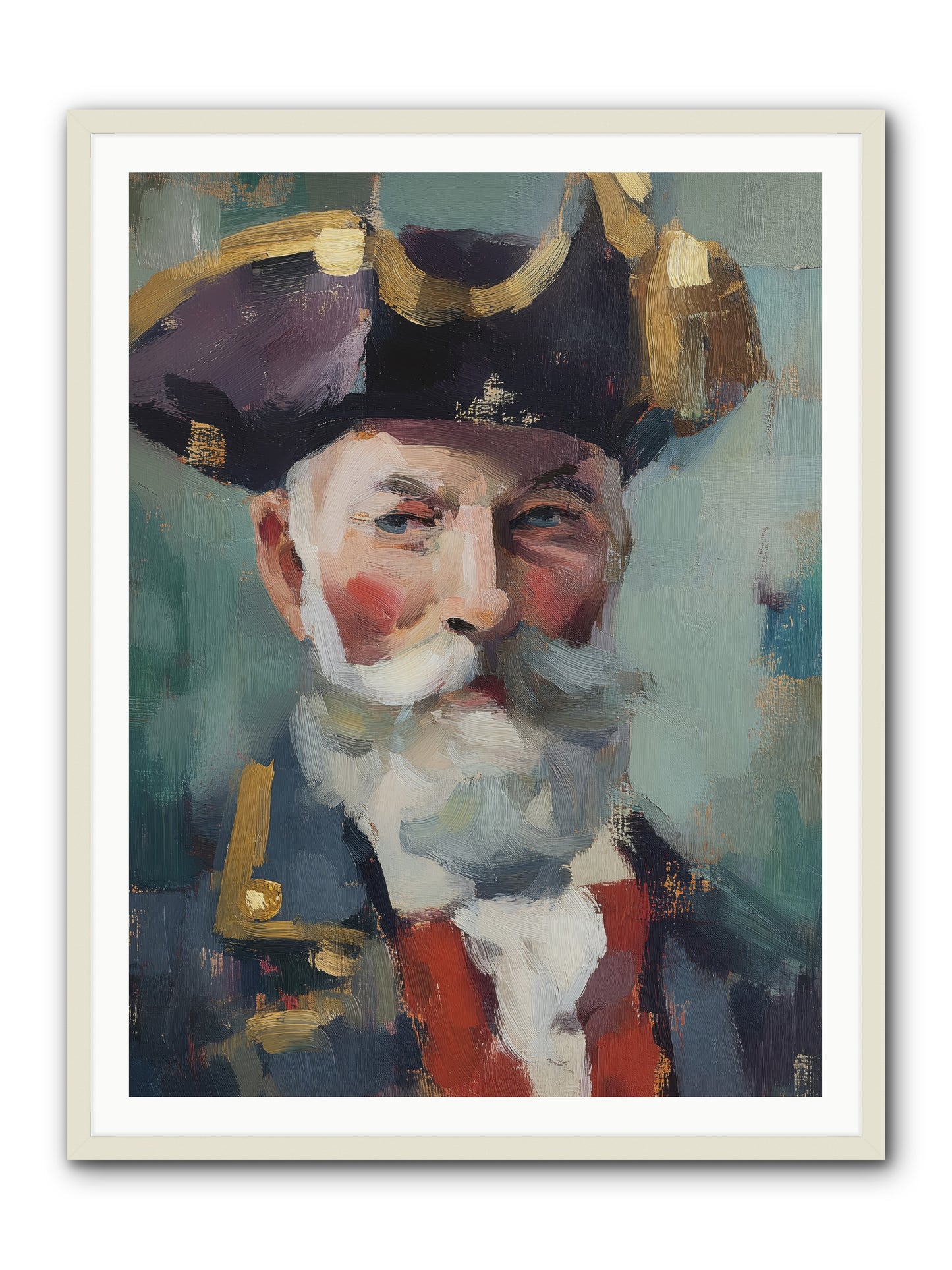 Admiral of Ocean's Heart -- Framed Print - White 36x48