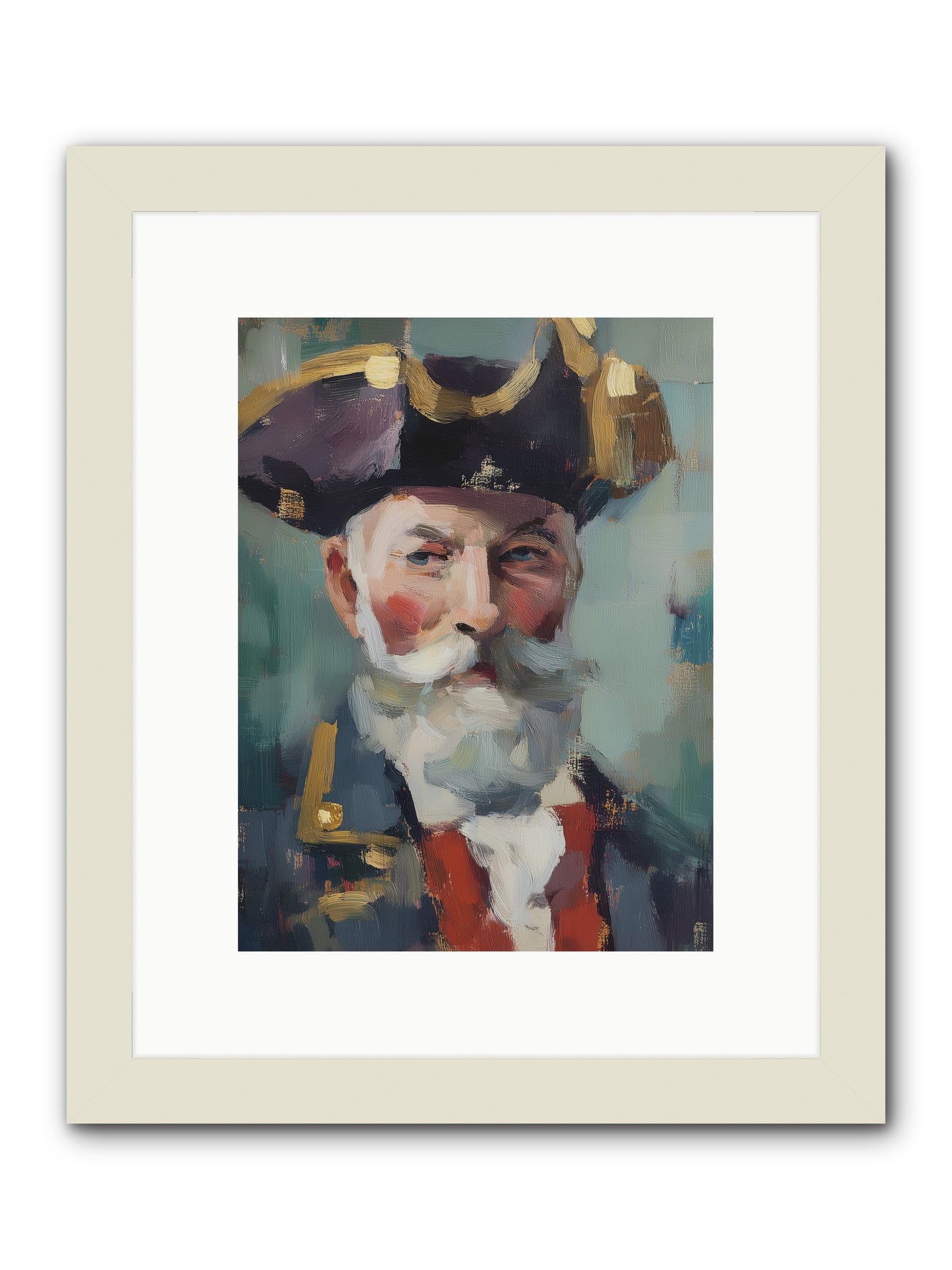 Admiral of Ocean's Heart -- Framed Print - White 9x12