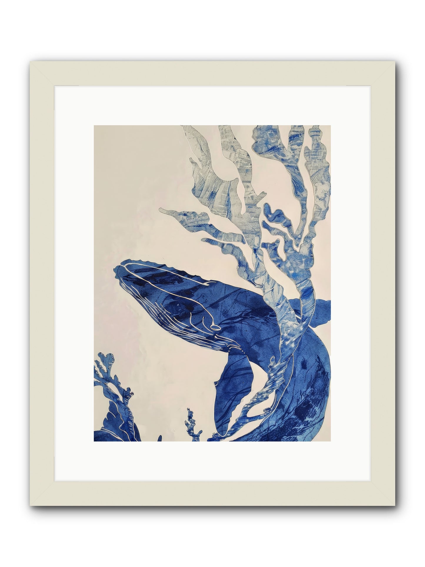 Aegean Echoes -- Framed Print - White 12x16