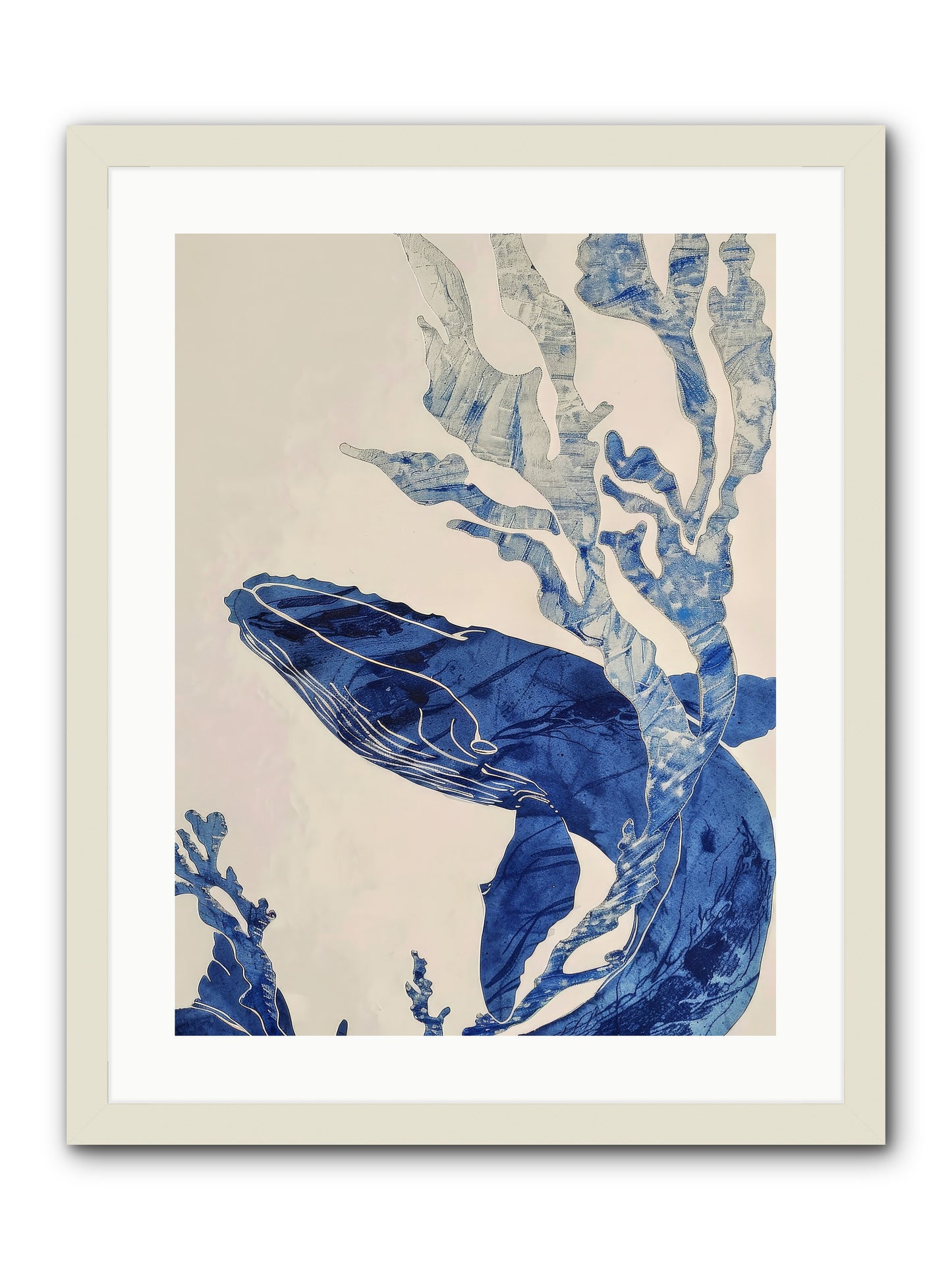 Aegean Echoes -- Framed Print - White 18x24