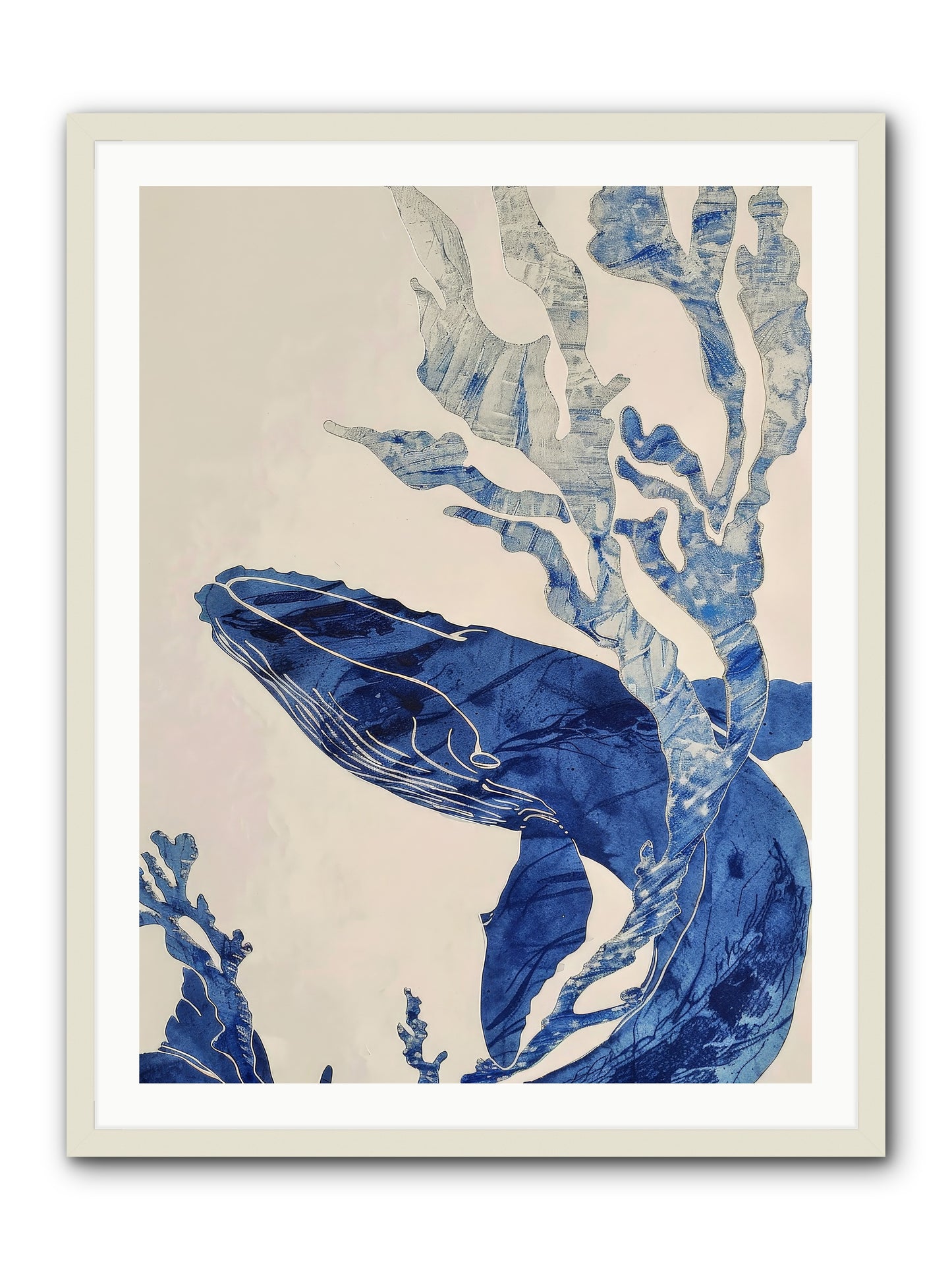 Aegean Echoes -- Framed Print - White 30x40