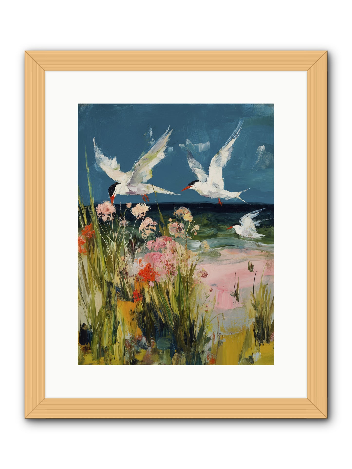 Aerial Poetry -- Framed Print - Natural 12x16