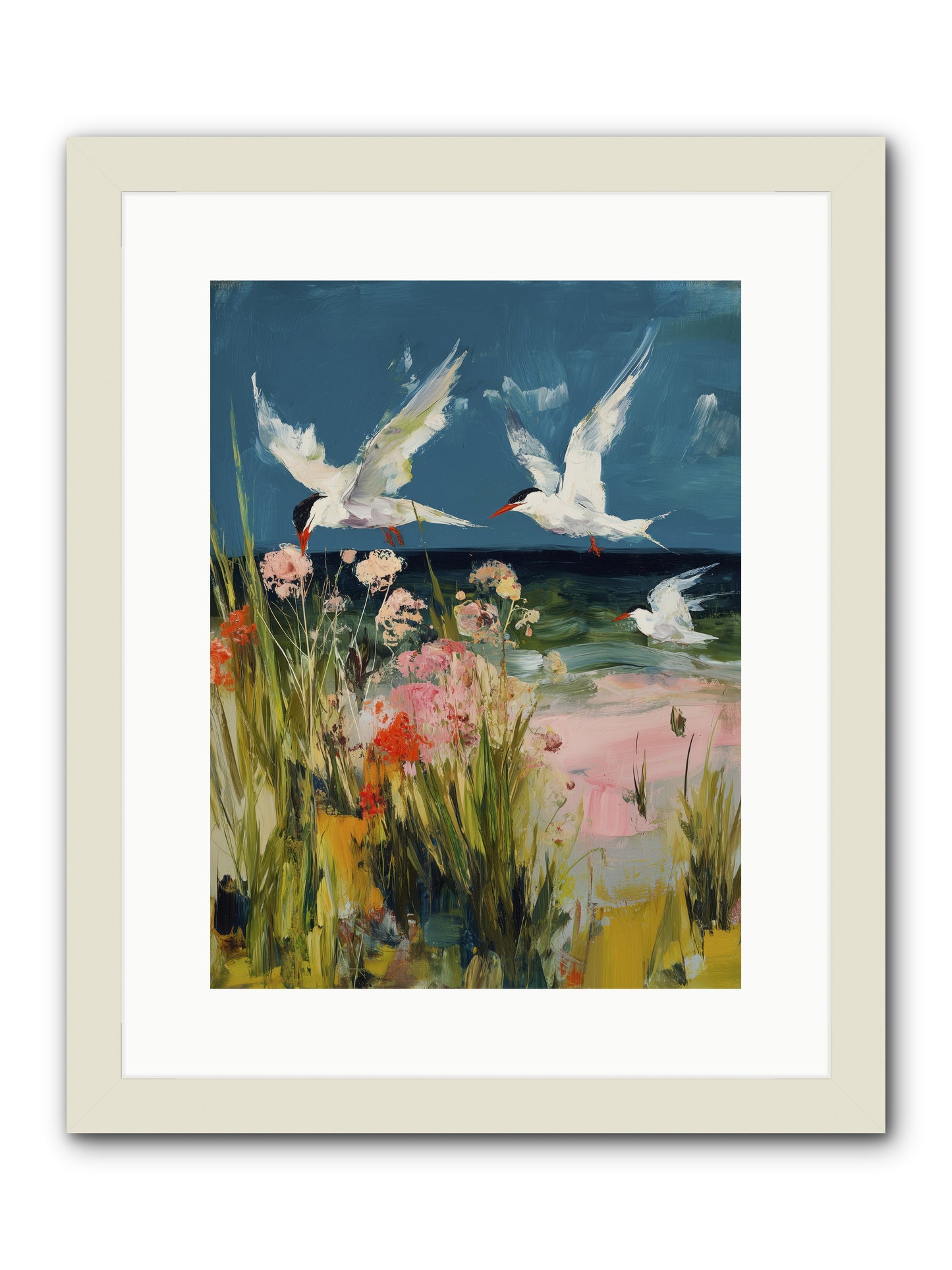 Aerial Poetry -- Framed Print - White 12x16