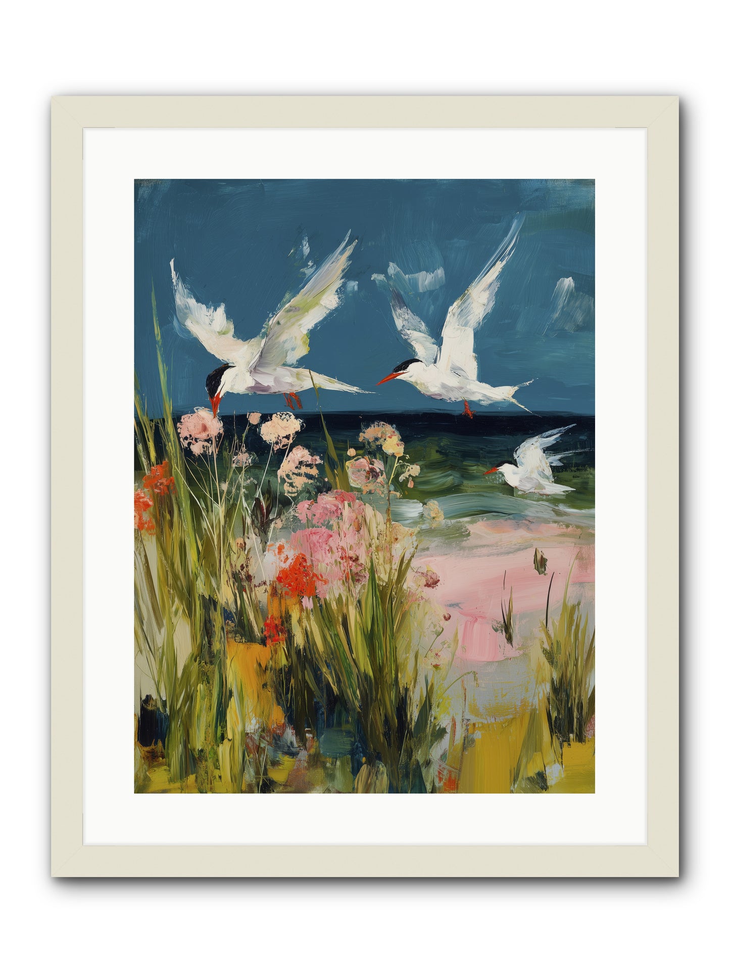 Aerial Poetry -- Framed Print - White 18x24