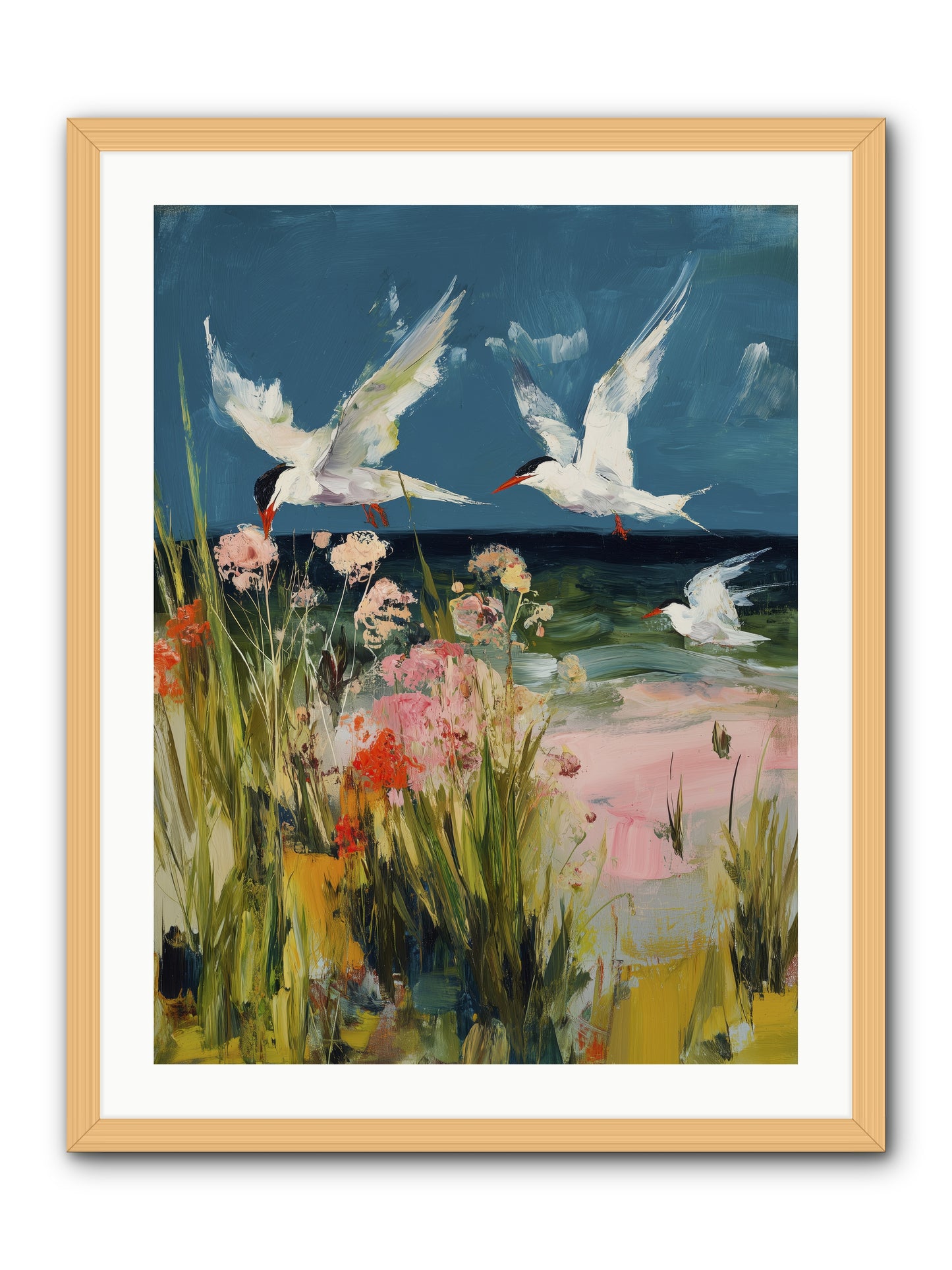 Aerial Poetry -- Framed Print - Natural 24x32