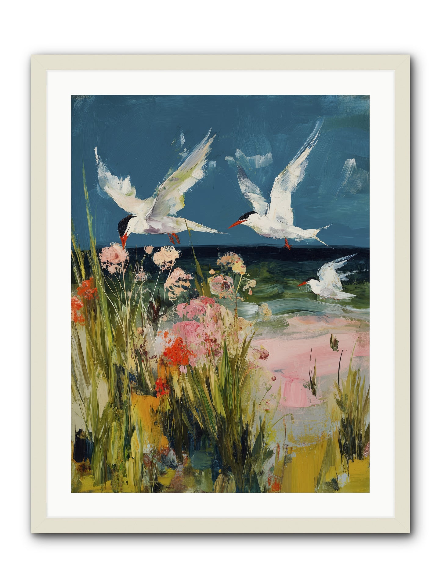 Aerial Poetry -- Framed Print - White 24x32