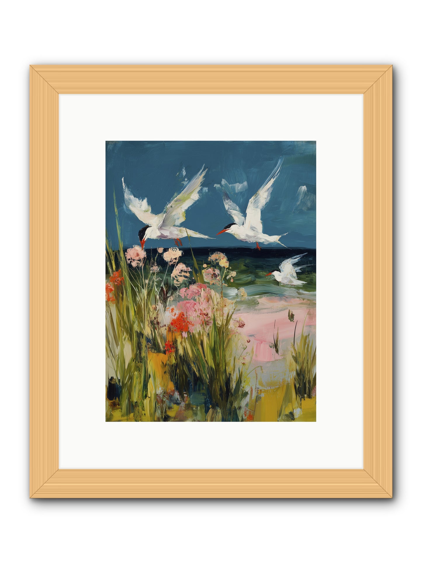 Aerial Poetry -- Framed Print - Natural 9x12