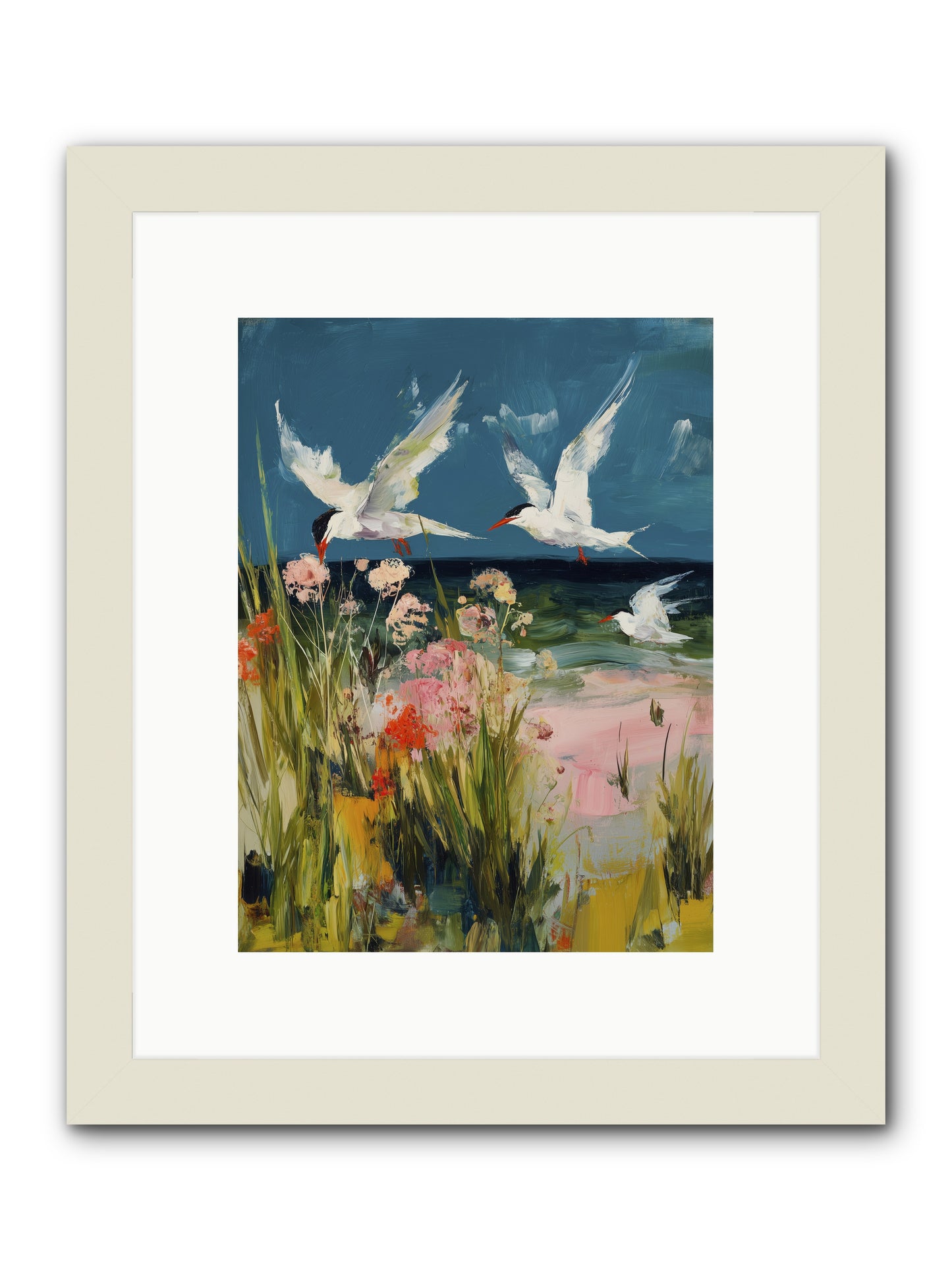 Aerial Poetry -- Framed Print - White 9x12