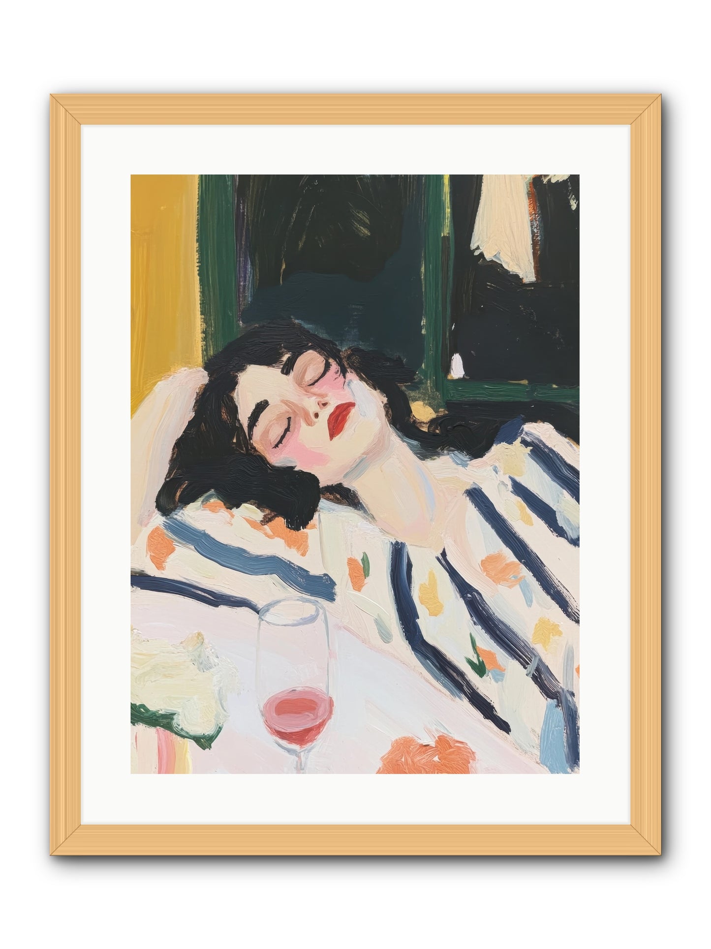Aesthetic Grace -- Framed Print - Natural 18x24